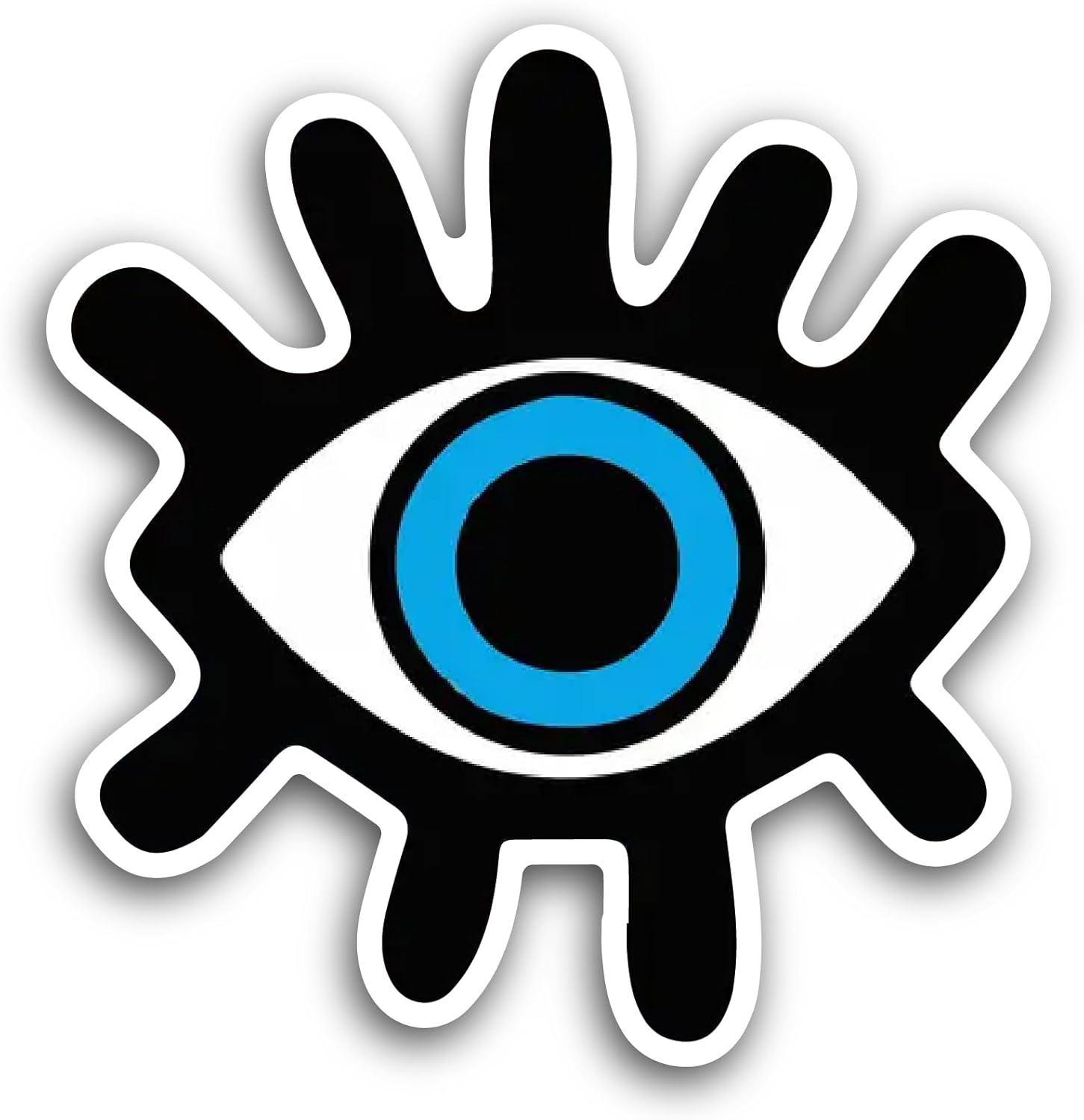 2 (Pieces) 3" and 5" Eye Sticker, Waterproof Vinyl Decals for Many Purpose Like Cars, Trucks, Laptops, Phones, Windows and More