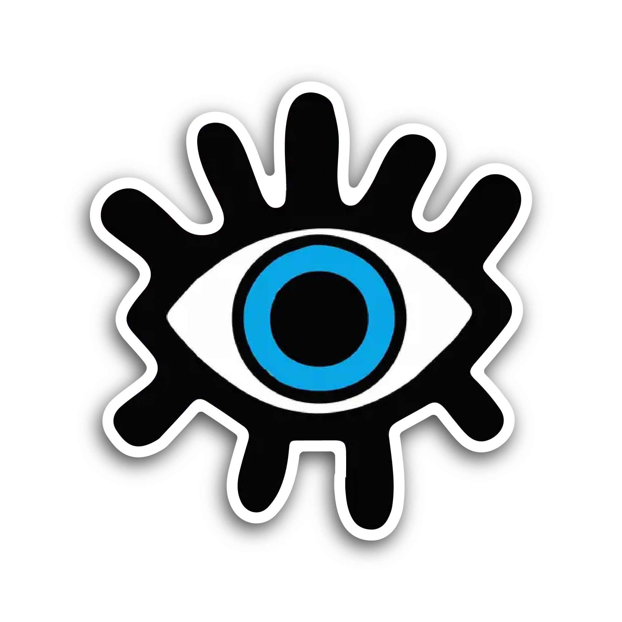 2 (Pieces) 3" and 5" Eye Sticker, Waterproof Vinyl Decals for Many Purpose Like Cars, Trucks, Laptop