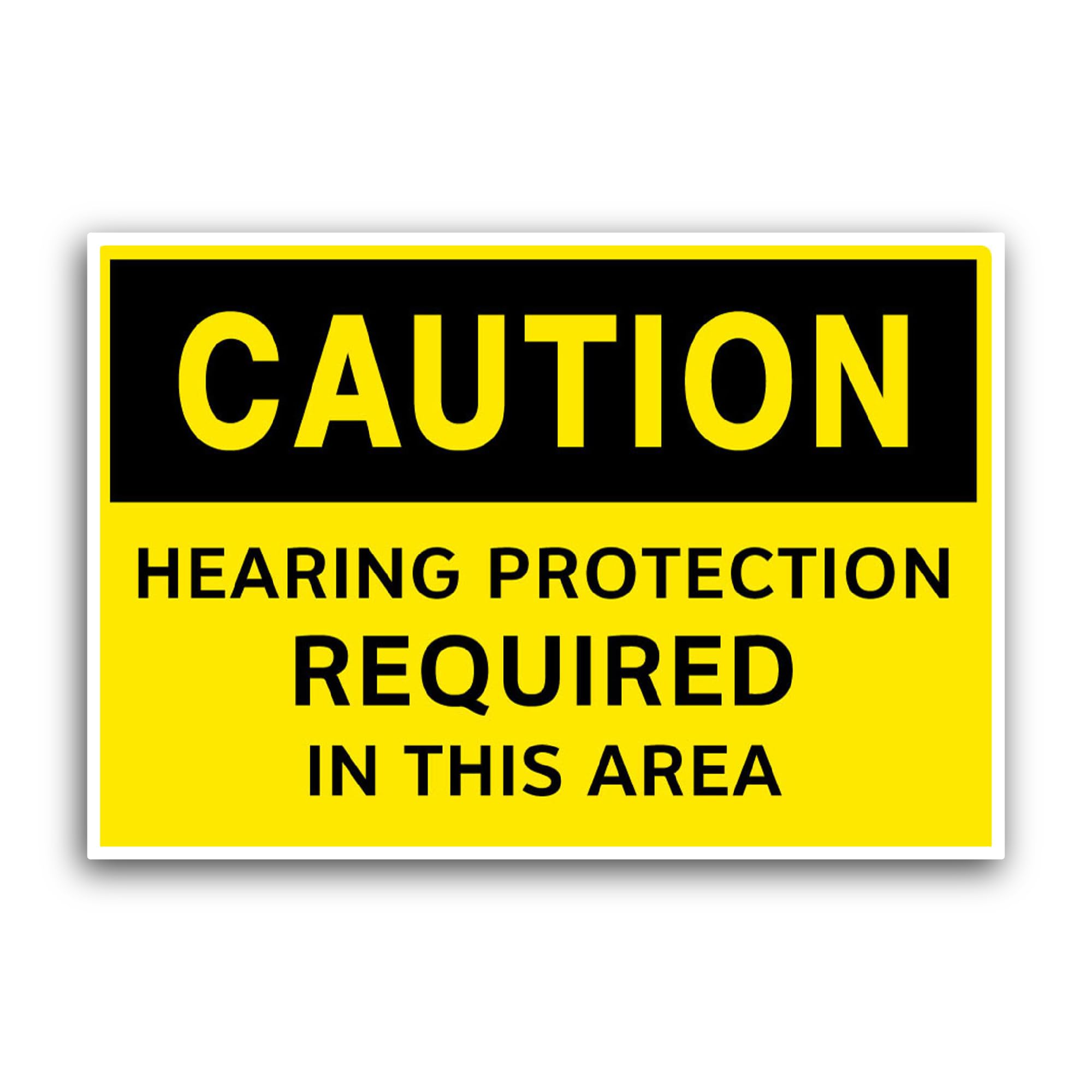 2 (Pieces) 3" and 5" Caution Hearing Sticker, Waterproof Vinyl Decals for Many Purpose Like Cars, Tr