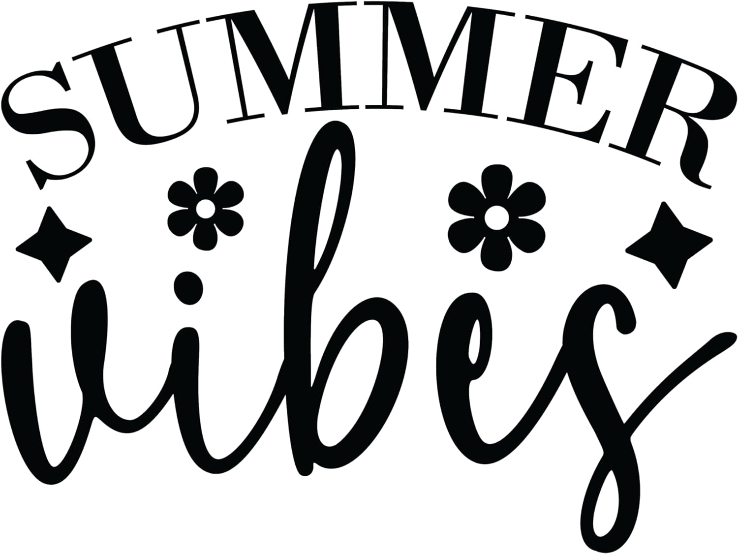 Inspirational Quote "Summer Vibes" Motivational Sticker Vinyl Decal Motivation Stickers- 5" Vinyl Sticker Waterproof