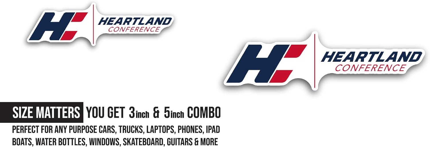 2 (Pieces) 3" and 5" Heartland C0nference Sticker, Waterproof Vinyl Decals for Many Purpose Like Cars, Trucks, Laptops, Phones, Windows and More
