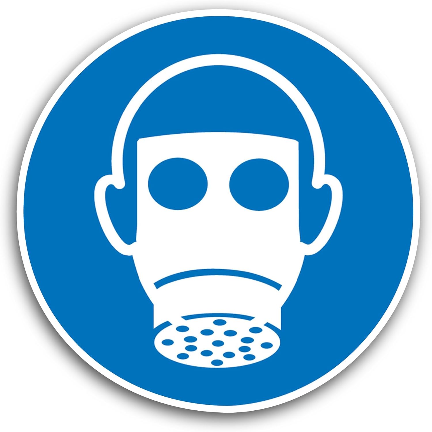 2 (Pieces) 3" and 5" Mandatory Health & Safety Sign Sticker, Waterproof Vinyl Decals for Many Purpose Like Cars, Trucks, Laptops, Phones, Windows and More