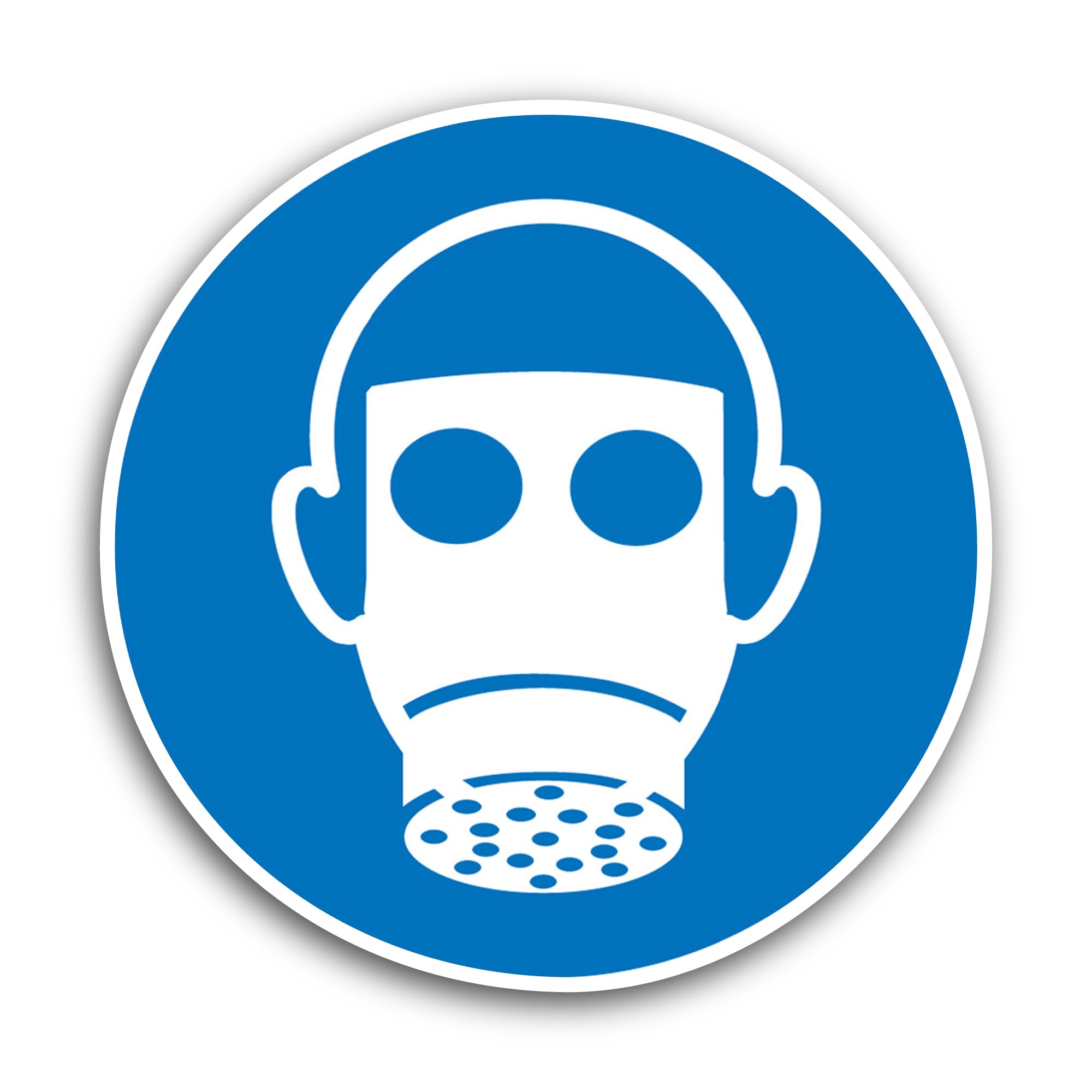 2 (Pieces) 3" and 5" Mandatory Health & Safety Sign Sticker, Waterproof Vinyl Decals for Many Purpos