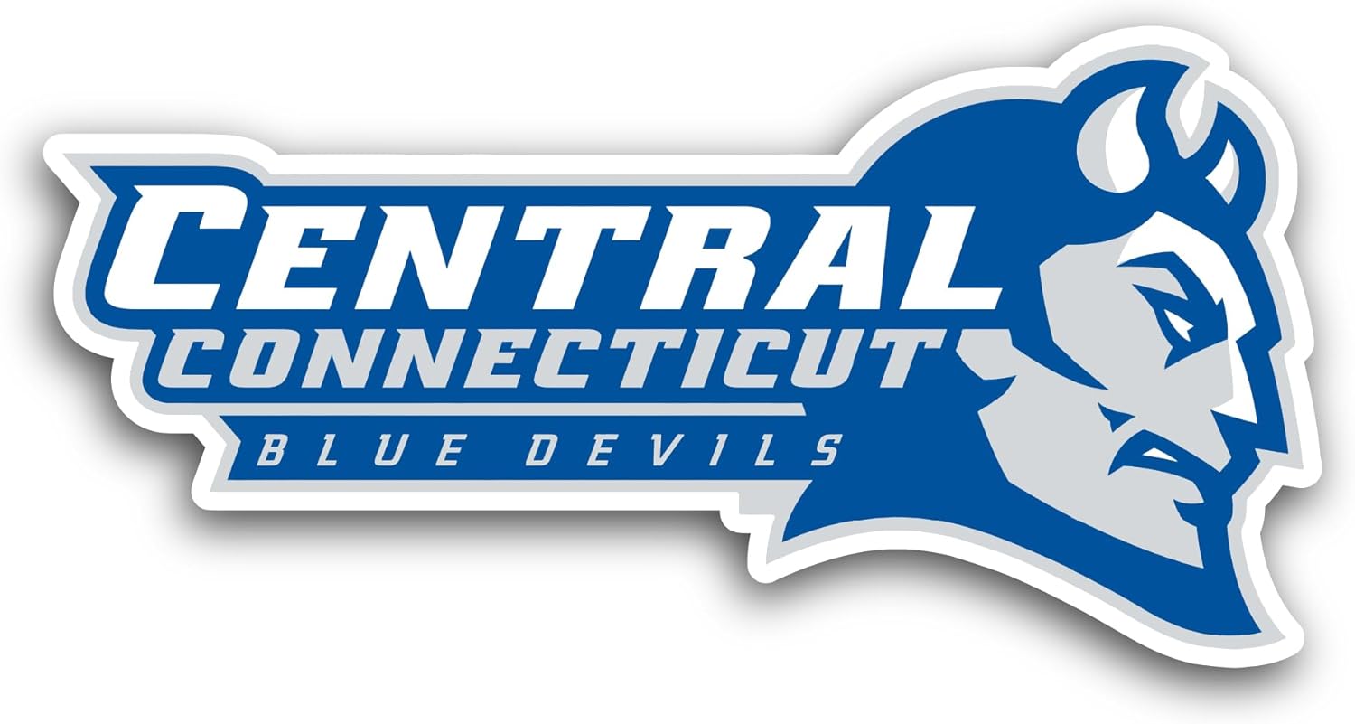 2 (Pieces) 3" and 5" C3ntral C0nnecticut Blue Devils Sticker, Waterproof Vinyl Decals for Many Purpose Like Cars, Trucks, Laptops, Phones, Windows and More