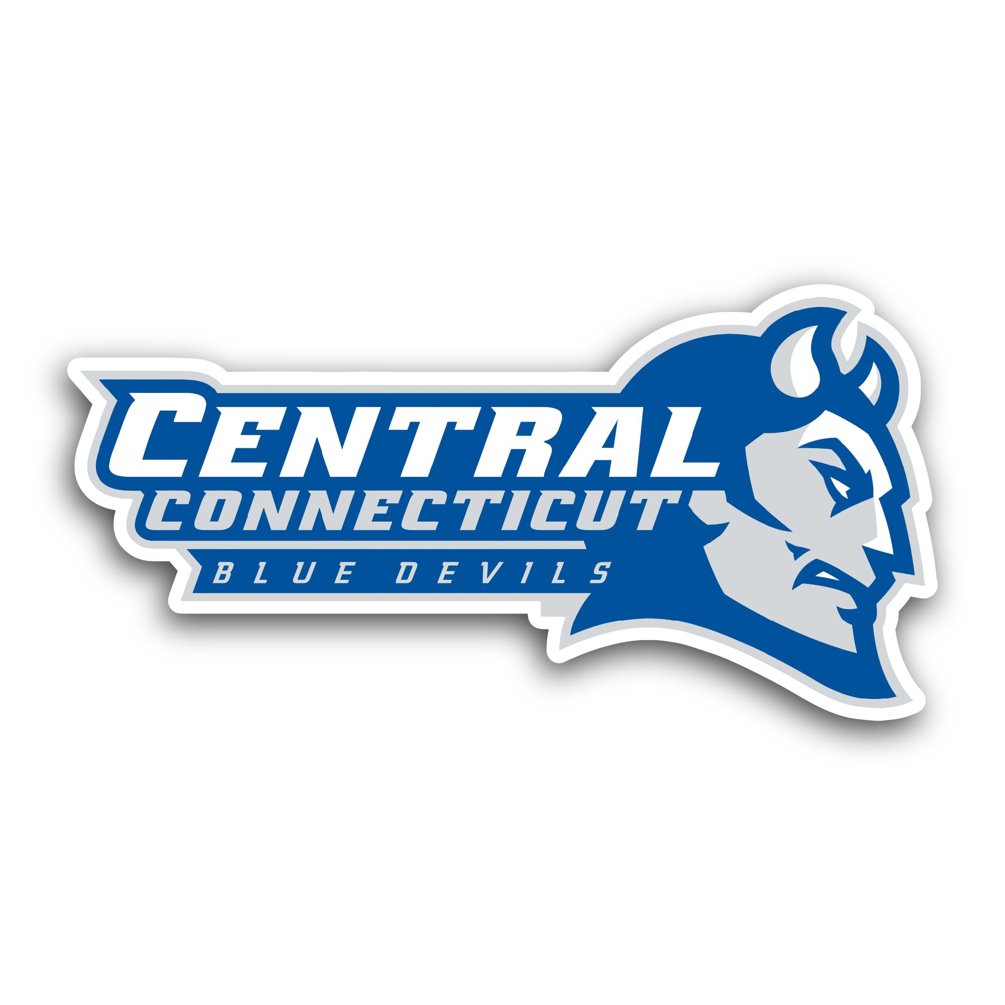 2 (Pieces) 3" and 5" C3ntral C0nnecticut Blue Devils Sticker, Waterproof Vinyl Decals for Many Purpo