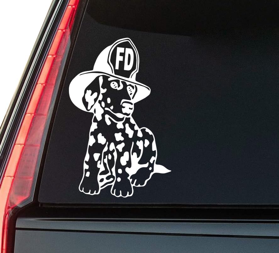 Dog Portrait Window Vinyl Decal Sticker 6" (White), Waterproof Vinyl Decals for Many Purpose Like Cars, Trucks, Laptops, Phones, Windows and More
