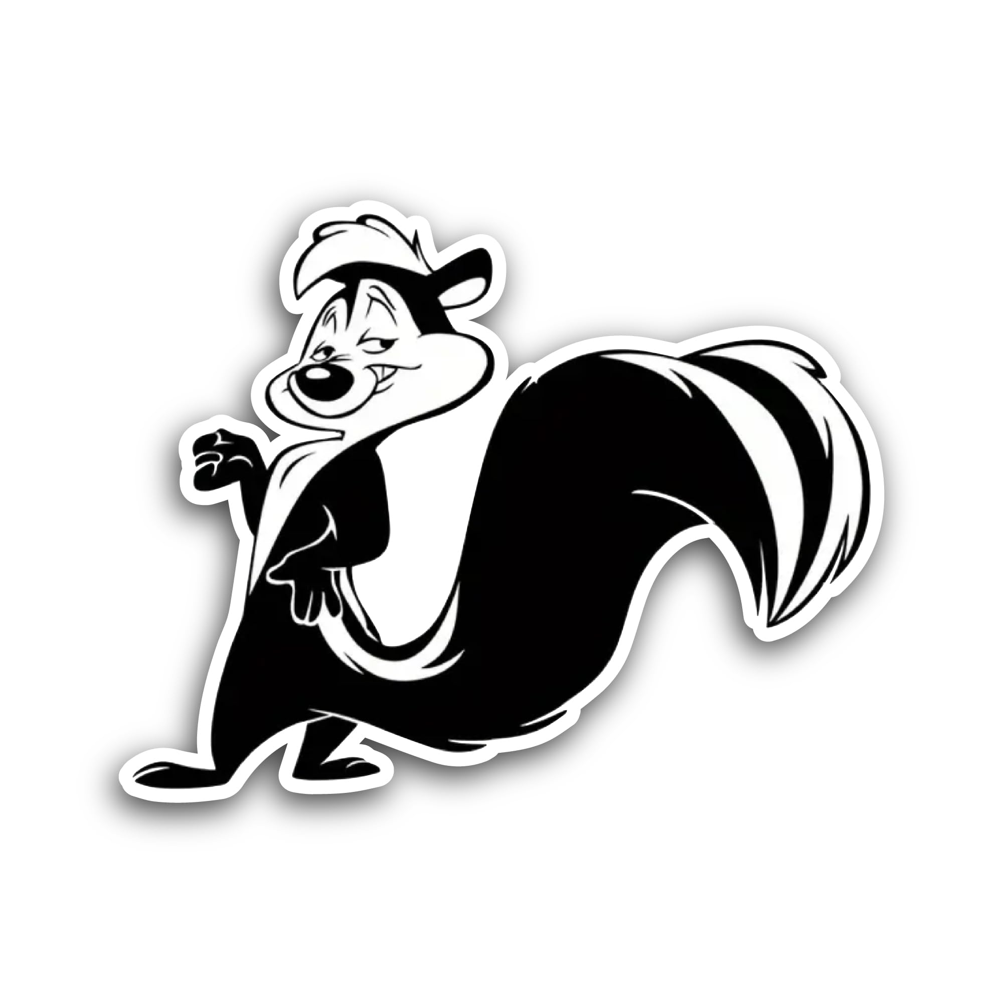 2 (Pieces) 3" and 5" Pepe Le P3w Sticker, Waterproof Vinyl Decals for Many Purpose Like Cars, Trucks