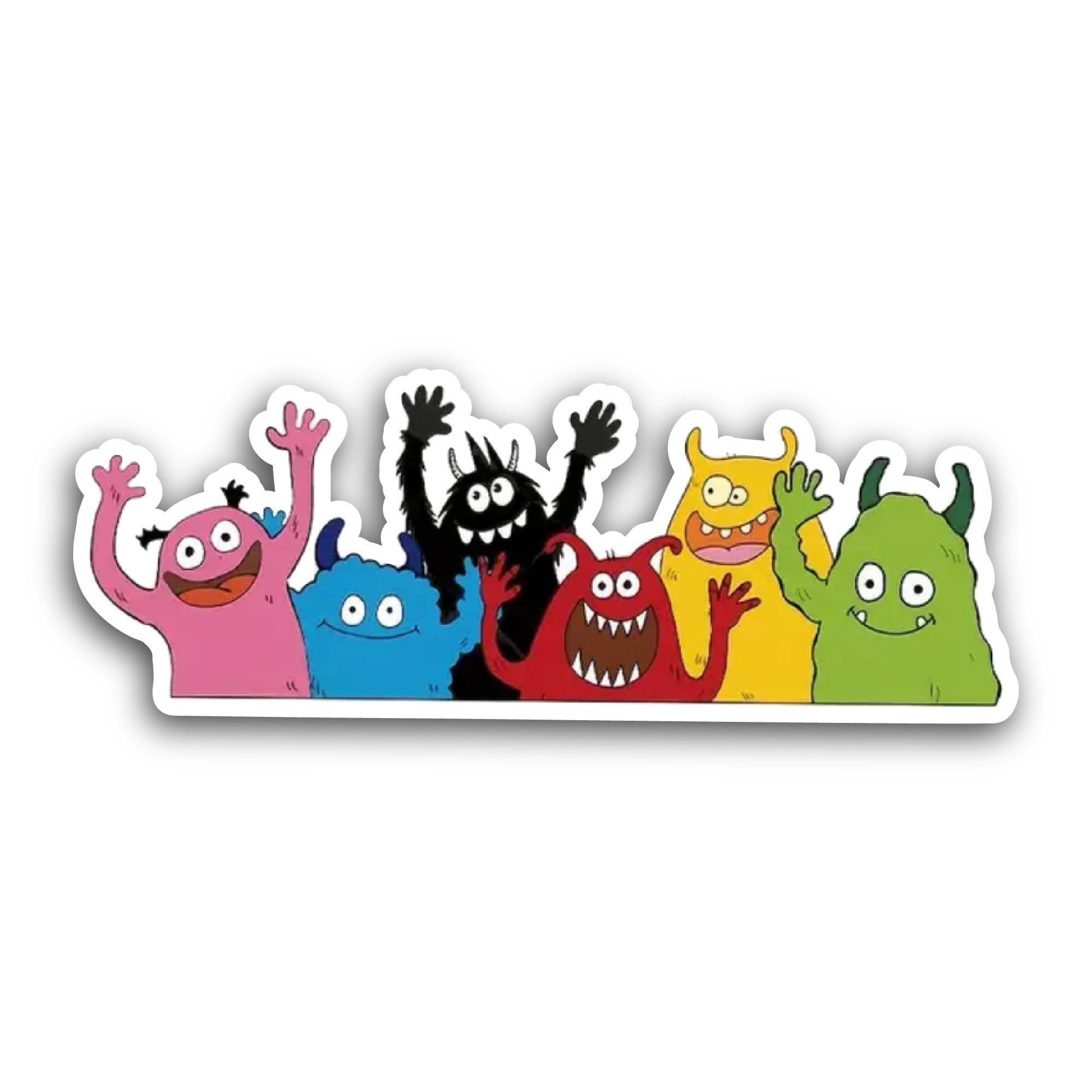 2 (Pieces) 3" and 5" Colorful M0nsters Sticker, Waterproof Vinyl Decals for Many Purpose Like Cars, 
