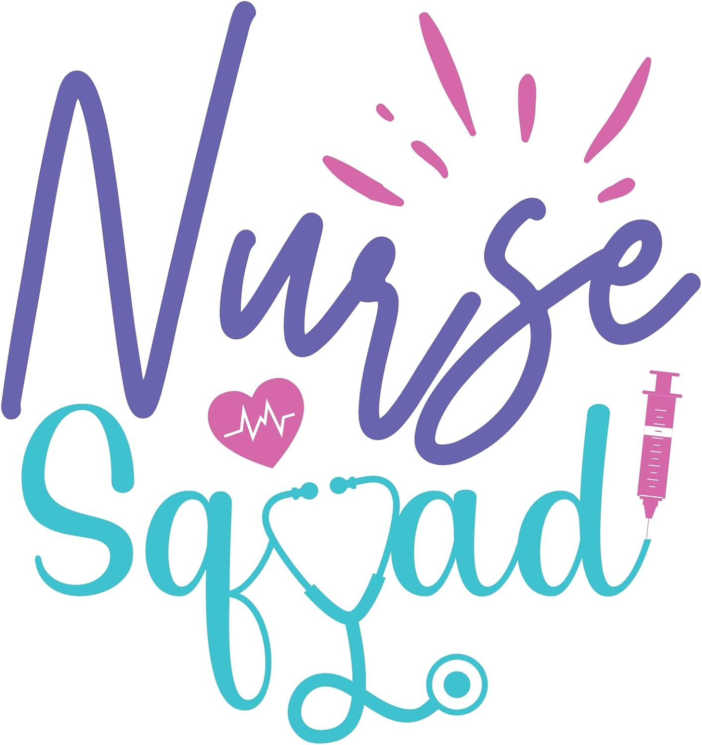 Inspirational Quote "Nurse Squad Sticker" Motivational Sticker Vinyl Decal Motivation Stickers- 5" Vinyl Sticker Waterproof