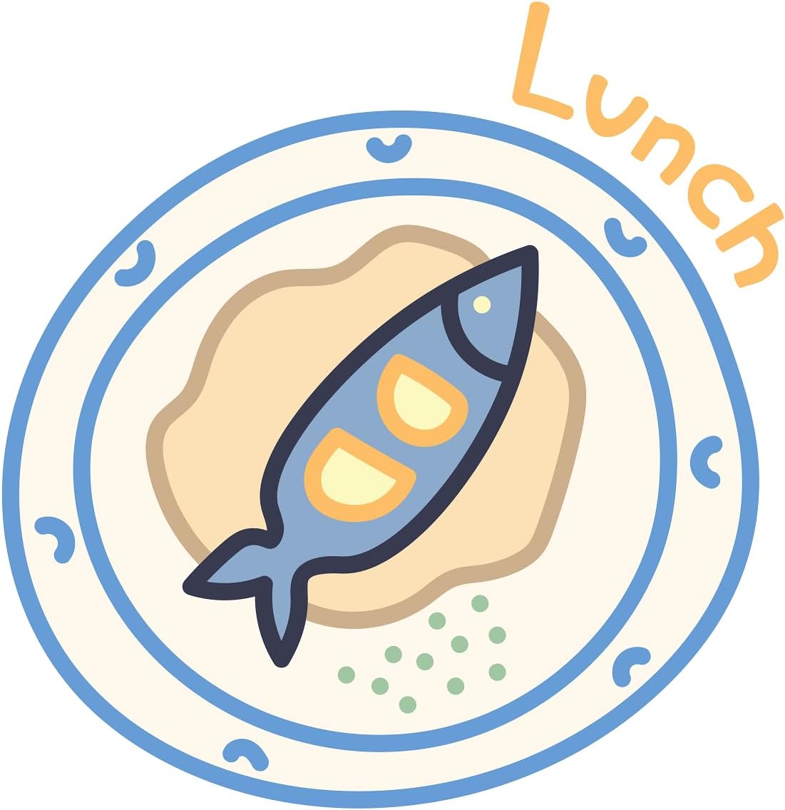 Inspirational Quote Lunch Fish On Plate Motivational Sticker Vinyl Decal Motivation Stickers- 5" Vinyl Sticker Waterproof