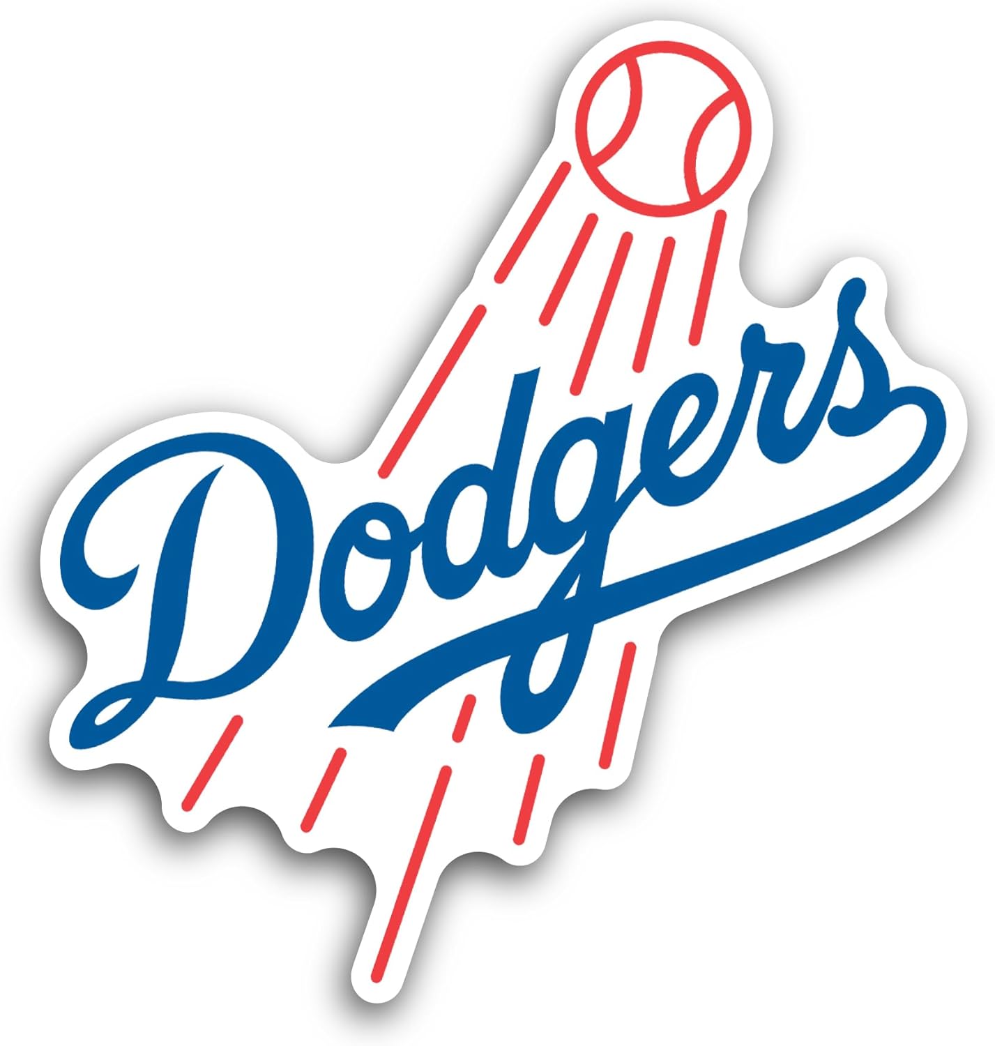 2 (Pieces) 3" and 5" D0dgers Sticker, Waterproof Vinyl Decals for Many Purpose Like Cars, Trucks, Laptops, Phones, Windows and More