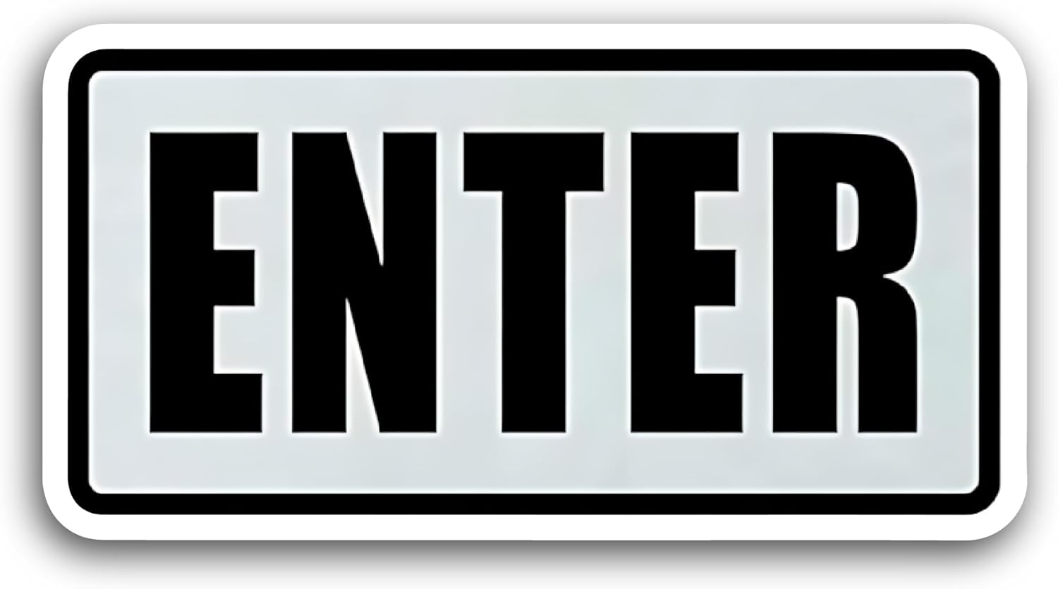 2 (Pieces) 3" and 5" Enter Sticker, Waterproof Vinyl Decals for Many Purpose Like Cars, Trucks, Laptops, Phones, Windows and More