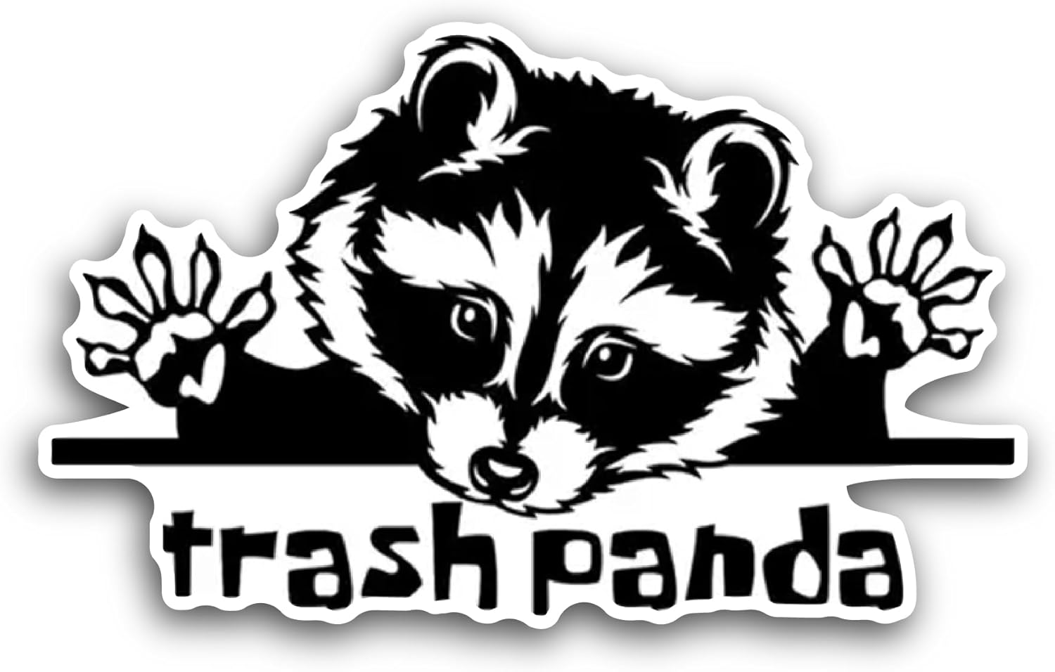 2 (Pieces) 3" and 5" Trash Panda Sticker, Waterproof Vinyl Decals for Many Purpose Like Cars, Trucks, Laptops, Phones, Windows and More