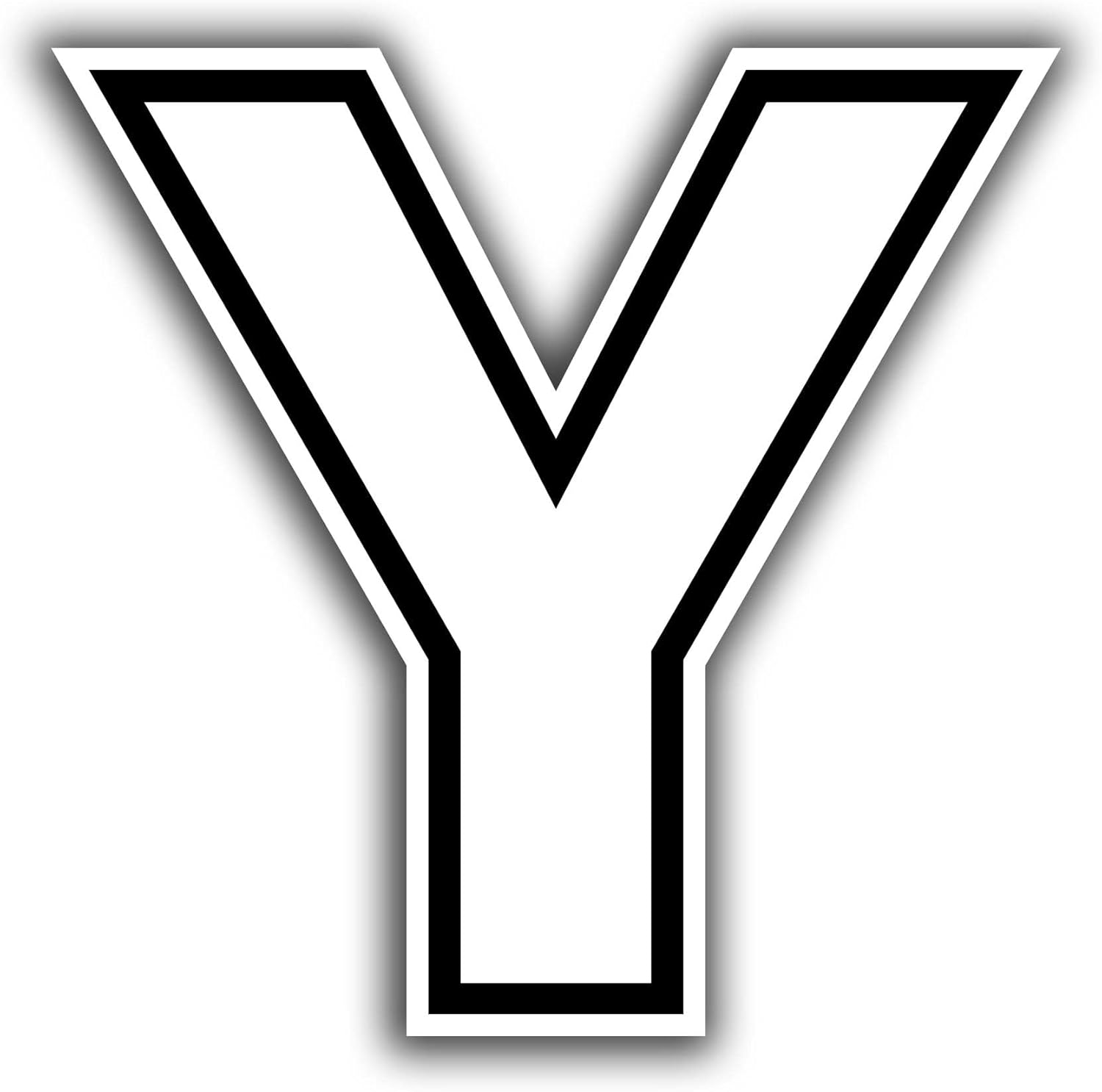2 (Pieces) 3" and 5" Letter Y Sticker, Waterproof Vinyl Decals for Many Purpose Like Cars, Trucks, Laptops, Phones, Windows and More