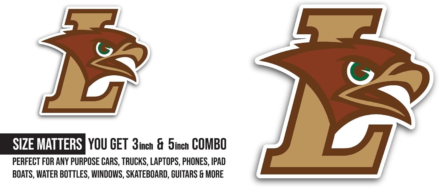 2 (Pieces) 3" and 5" Lehigh M0untain Hawks Sticker, Waterproof Vinyl Decals for Many Purpose Like Cars, Trucks, Laptops, Phones, Windows and More
