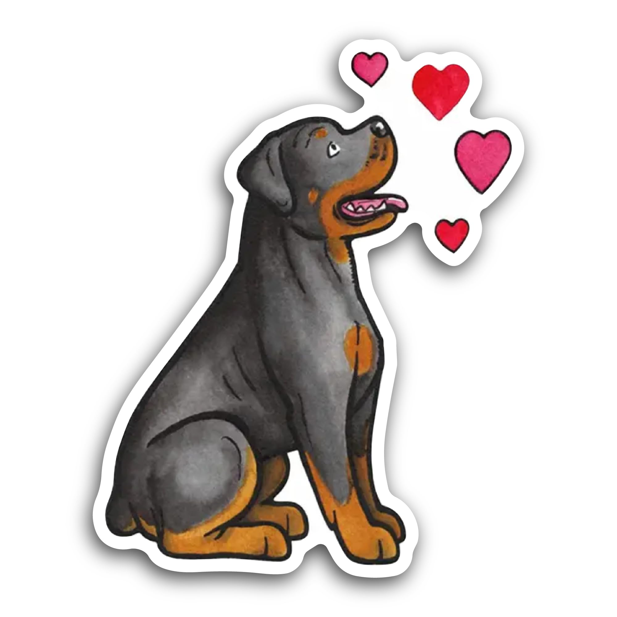 2 (Pieces) 3" and 5" Burger Bunny Sticker, Waterproof Vinyl Decals for Many Purpose Like Cars, Truck