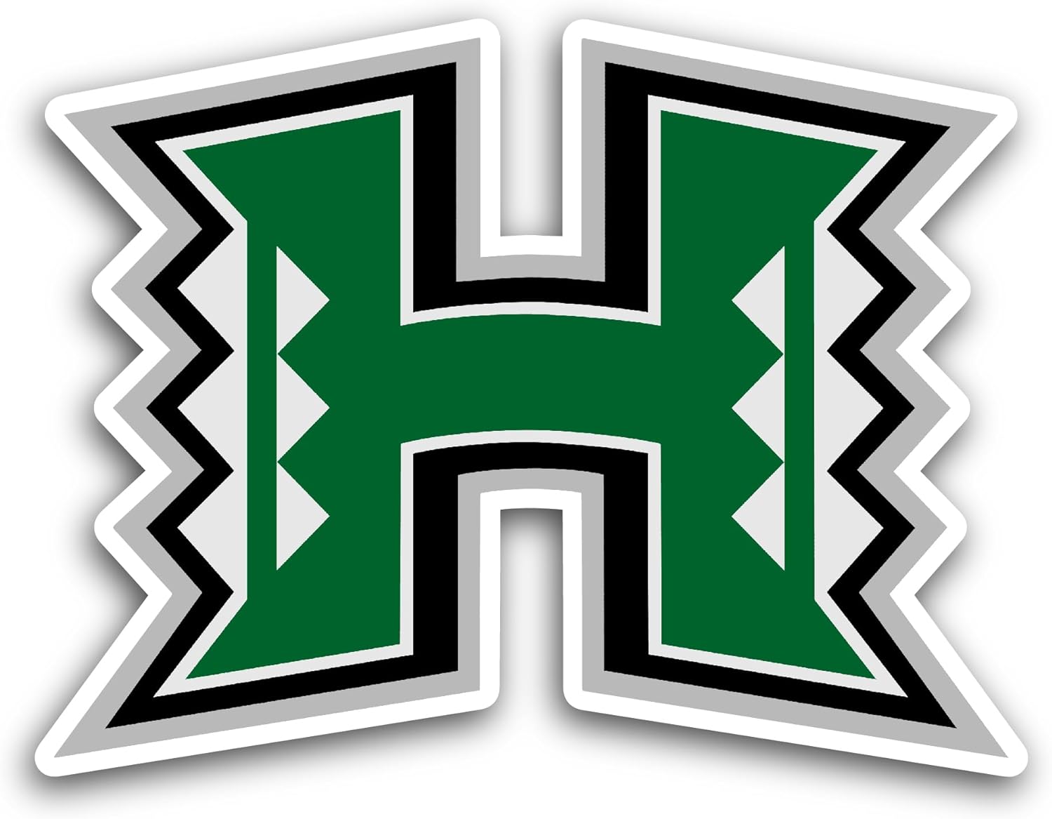 2 (Pieces) 3" and 5" H Logo Sticker, Waterproof Vinyl Decals for Many Purpose Like Cars, Trucks, Laptops, Phones, Windows and More