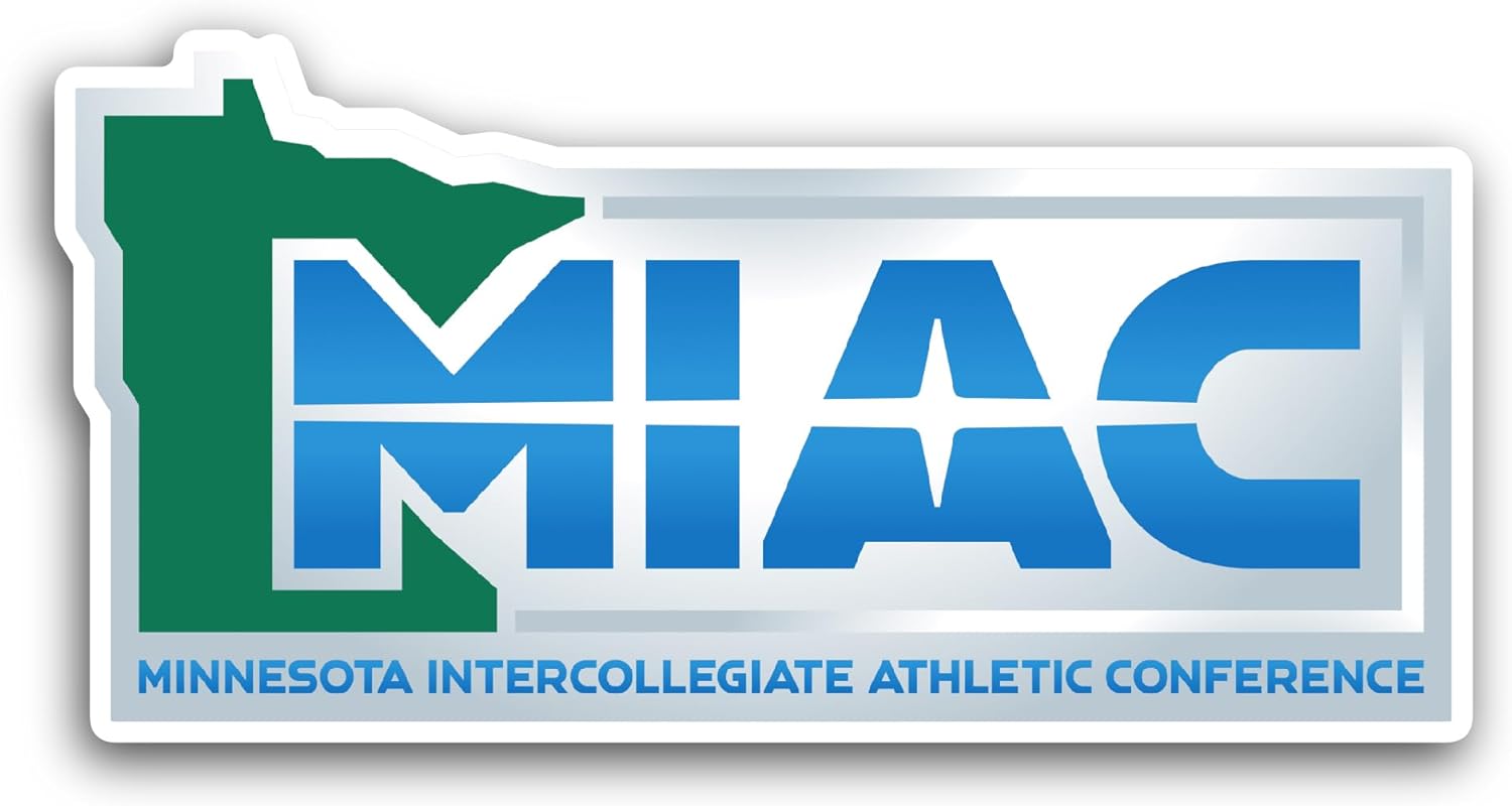 2 (Pieces) 3" and 5" Minnes0ta Intercollegiate Athletic Conference Sticker, Waterproof Vinyl Decals for Many Purpose Like Cars, Trucks, Laptops, Phones, Windows and More