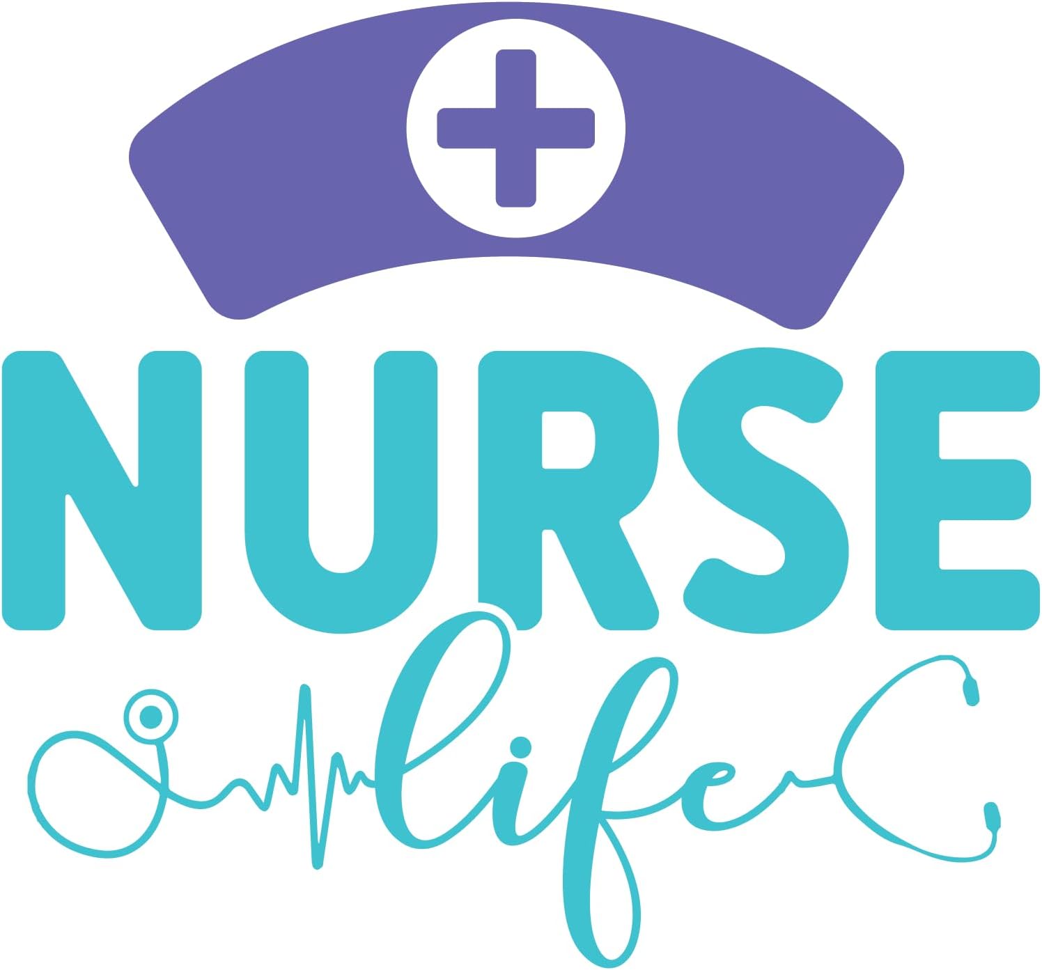 Inspirational Quote "Nurse Life Sticker" Motivational Sticker Vinyl Decal Motivation Stickers- 5" Vinyl Sticker Waterproof