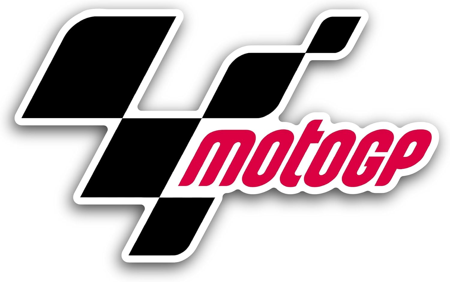 2 (Pieces) 3" and 5" Mot0GP Logo Sticker, Waterproof Vinyl Decals for Many Purpose Like Cars, Trucks, Laptops, Phones, Windows and More