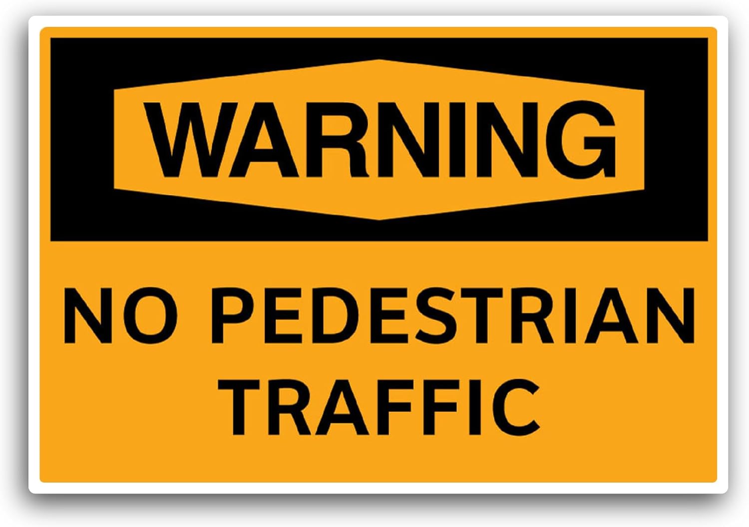 2 (Pieces) 3" and 5" No Pedestrian Traffic Sticker, Waterproof Vinyl Decals for Many Purpose Like Cars, Trucks, Laptops, Phones, Windows and More