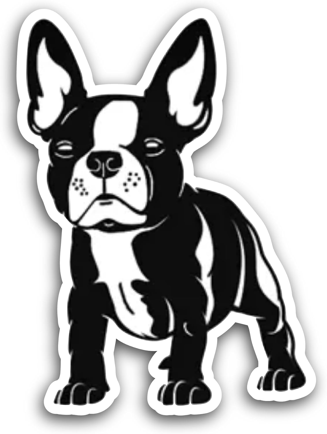 2 (Pieces) 3" and 5" Black Dog Sticker, Waterproof Vinyl Decals for Many Purpose Like Cars, Trucks, Laptops, Phones, Windows and More