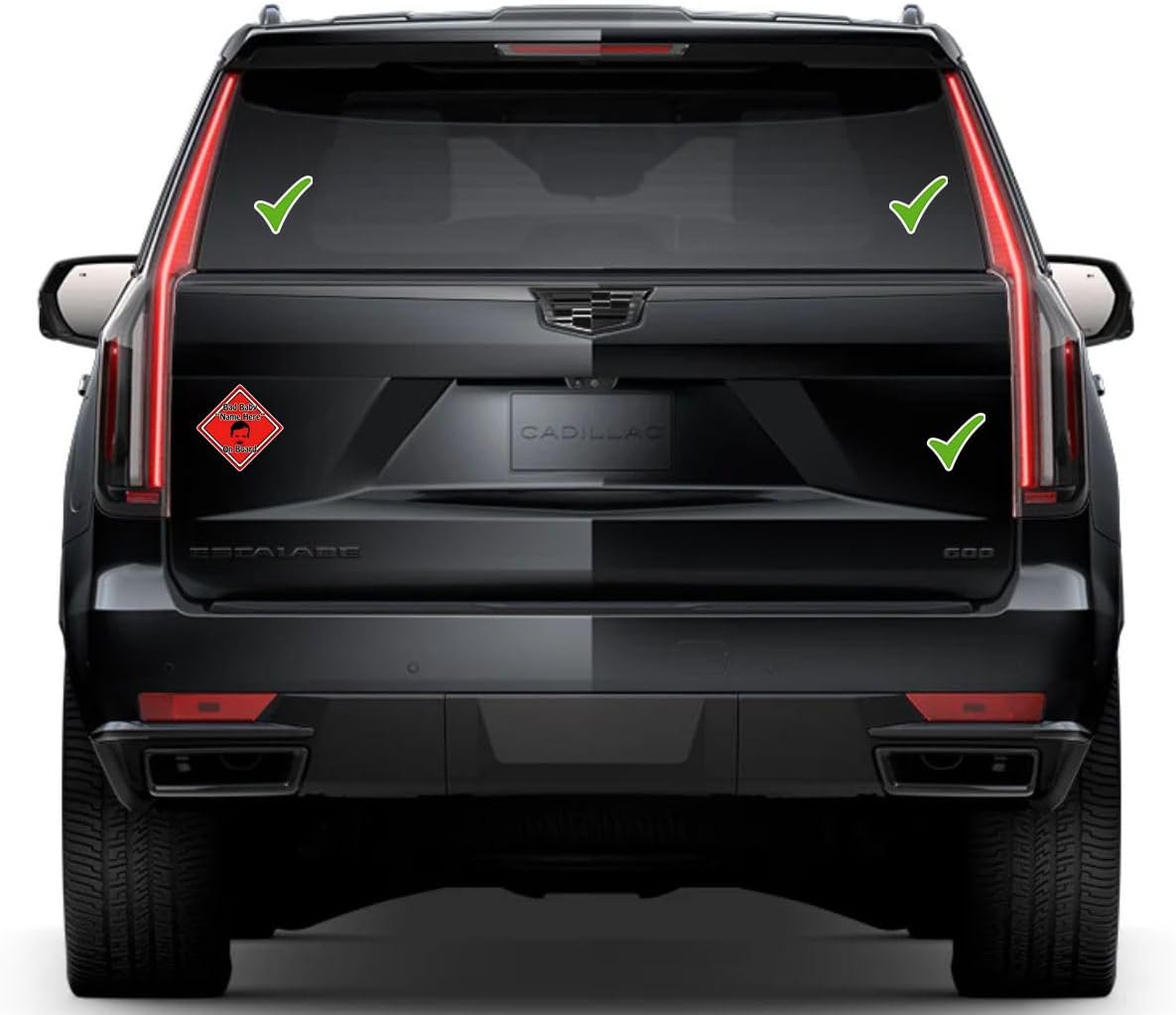 Bad Baby on Board Window Vinyl Decal Sticker 6" (White), Waterproof Vinyl Decals for Many Purpose Like Cars, Trucks, Laptops, Phones, Windows and More