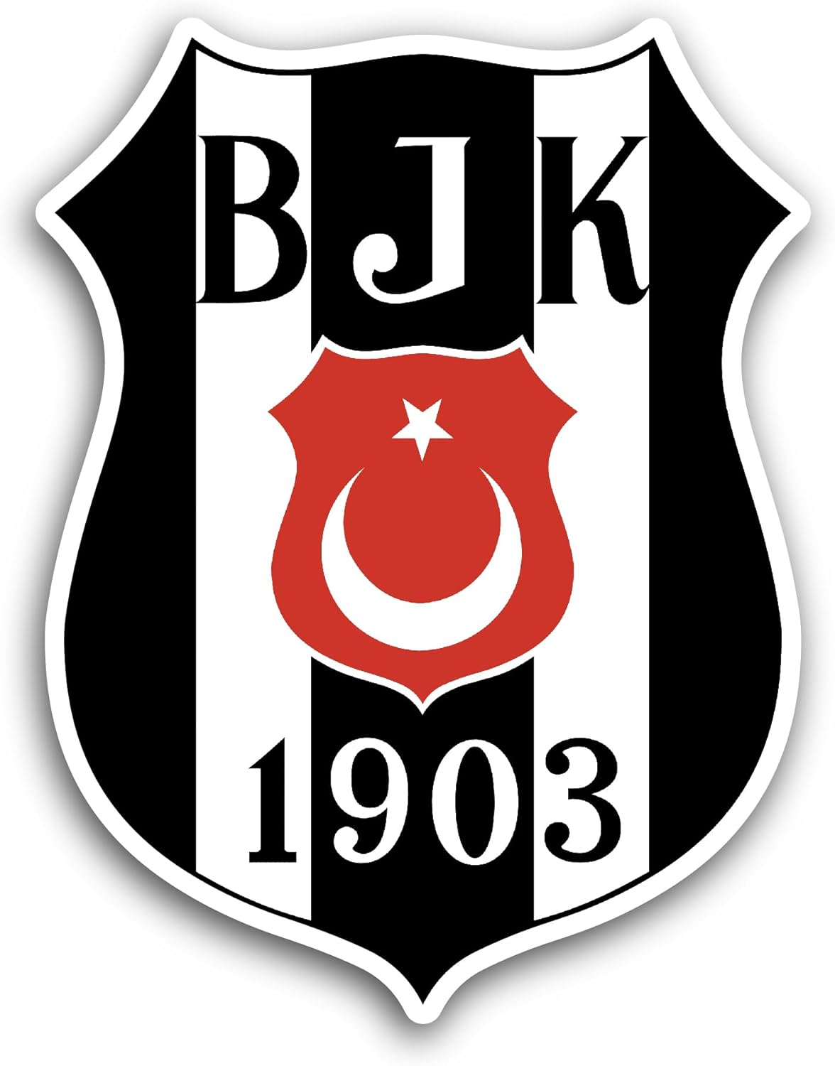 2 (Pieces) 3" and 5" BJK Sticker, Waterproof Vinyl Decals for Many Purpose Like Cars, Trucks, Laptops, Phones, Windows and More