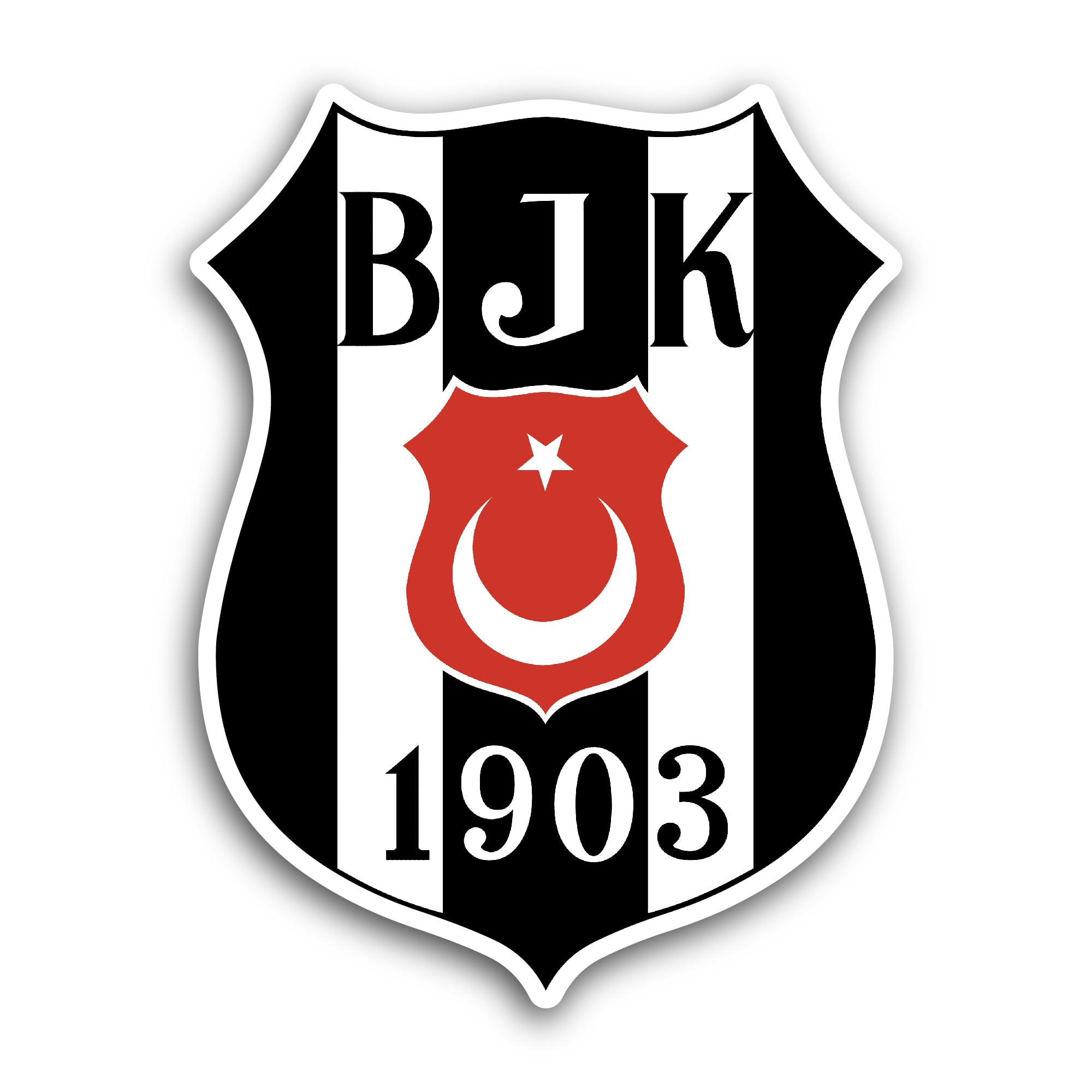 2 (Pieces) 3" and 5" BJK Sticker, Waterproof Vinyl Decals for Many Purpose Like Cars, Trucks, Laptop