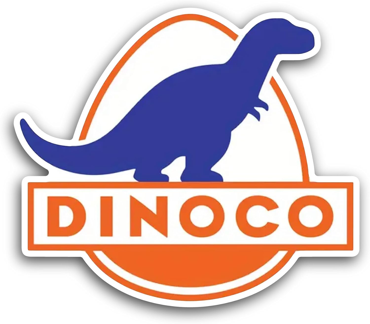 2 (Pieces) 3" and 5" Din0co Sticker, Waterproof Vinyl Decals for Many Purpose Like Cars, Trucks, Laptops, Phones, Windows and More