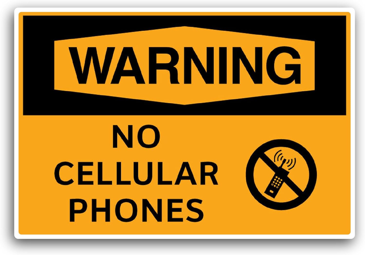 2 (Pieces) 3" and 5" No Cellular Sticker, Waterproof Vinyl Decals for Many Purpose Like Cars, Trucks, Laptops, Phones, Windows and More