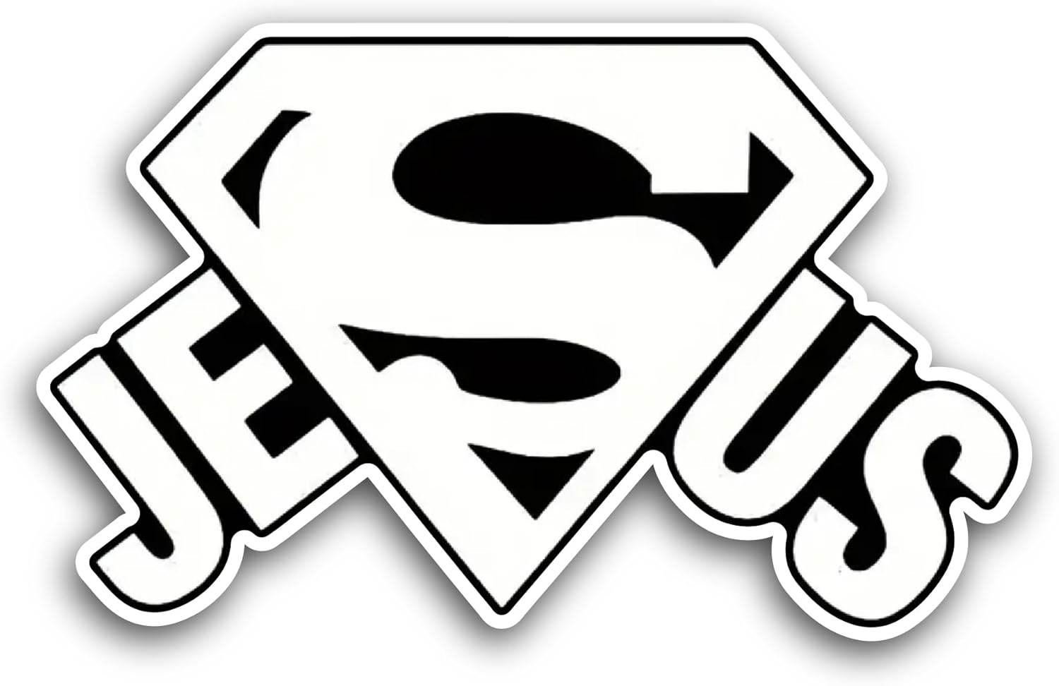 2 (Pieces) 3" and 5" Jesus Sticker, Waterproof Vinyl Decals for Many Purpose Like Cars, Trucks, Laptops, Phones, Windows and More