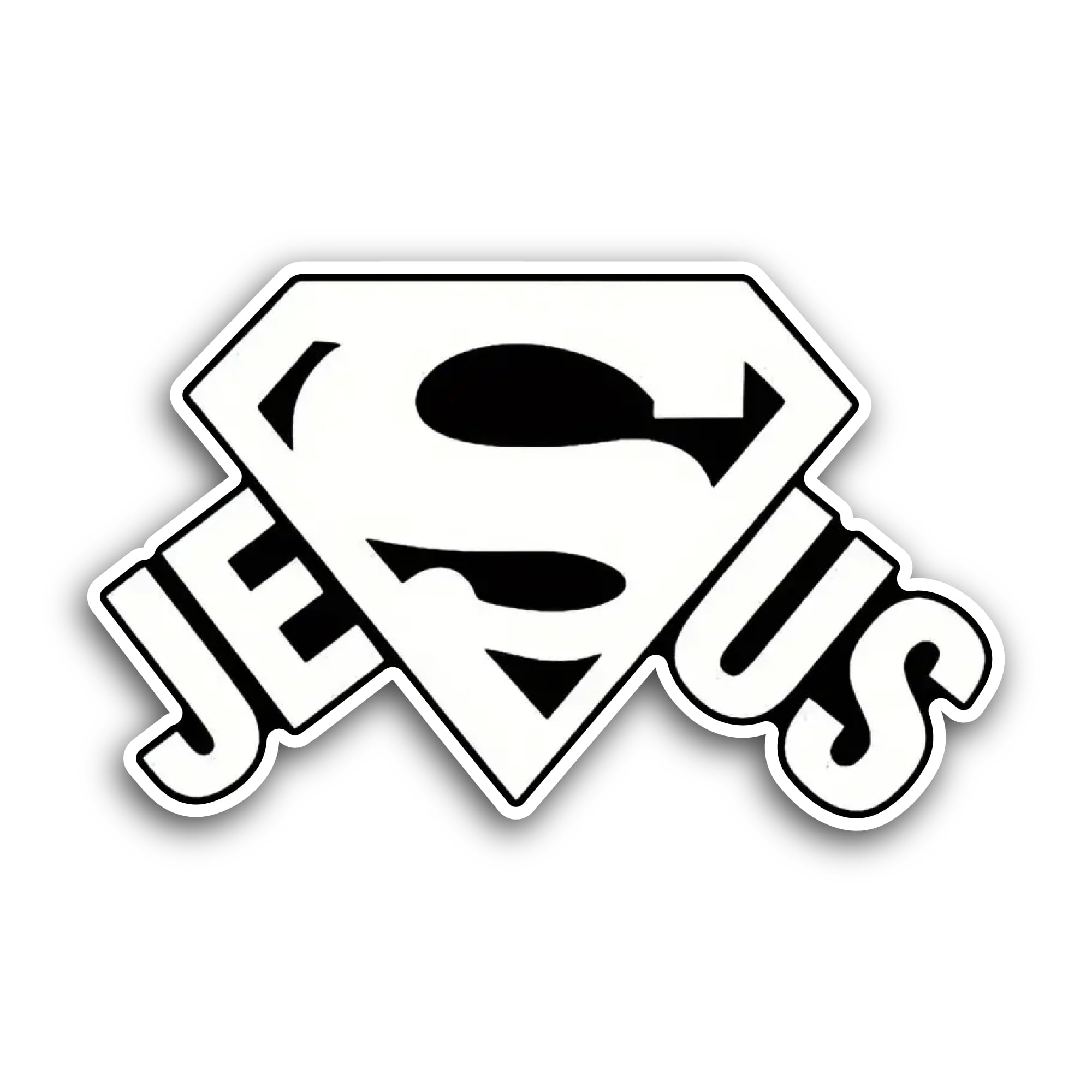 2 (Pieces) 3" and 5" Jesus Sticker, Waterproof Vinyl Decals for Many Purpose Like Cars, Trucks, Lapt