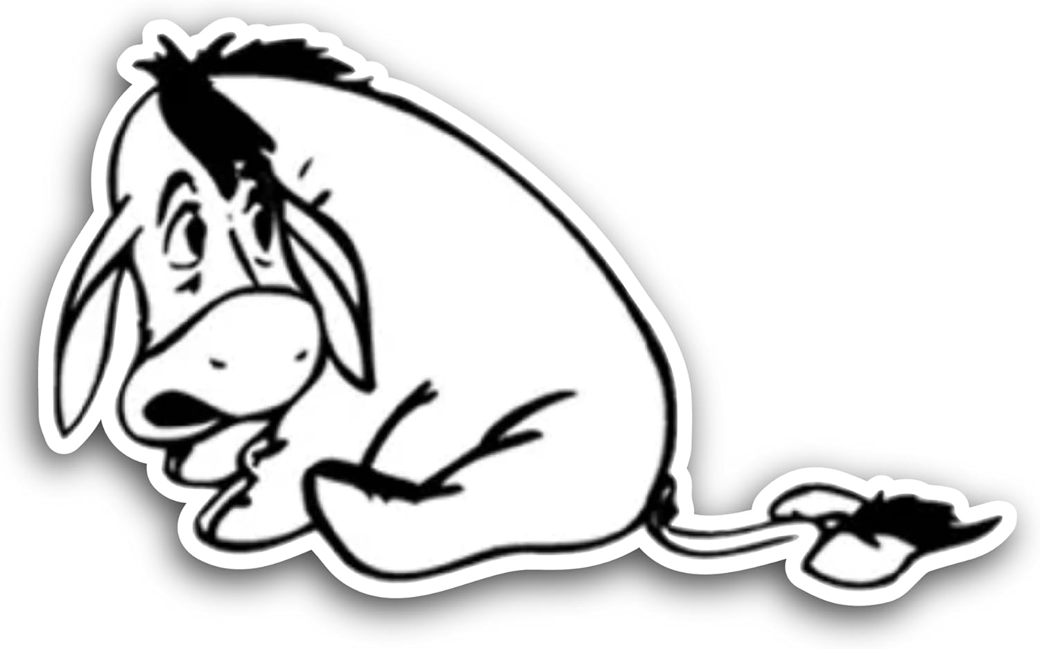 2 (Pieces) 3" and 5" Donkey Sticker, Waterproof Vinyl Decals for Many Purpose Like Cars, Trucks, Laptops, Phones, Windows and More