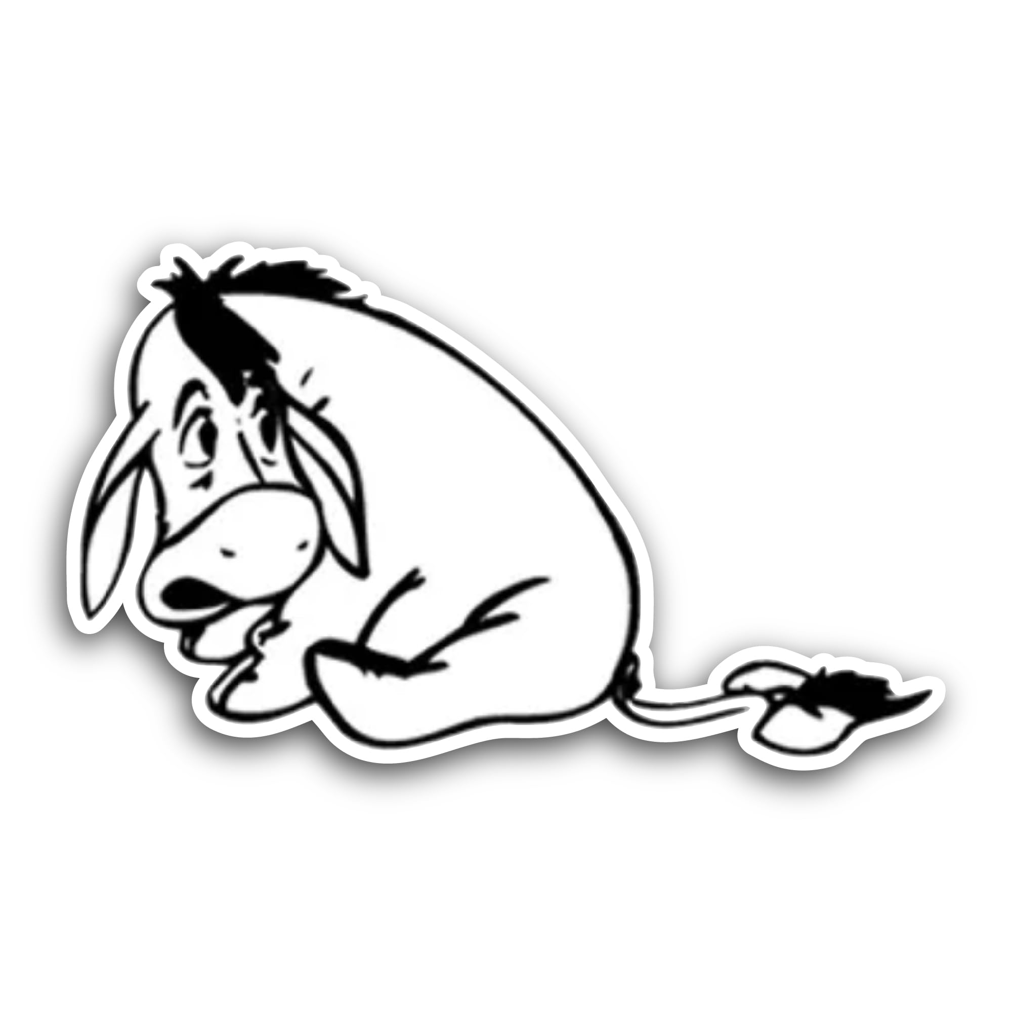 2 (Pieces) 3" and 5" Donkey Sticker, Waterproof Vinyl Decals for Many Purpose Like Cars, Trucks, Lap