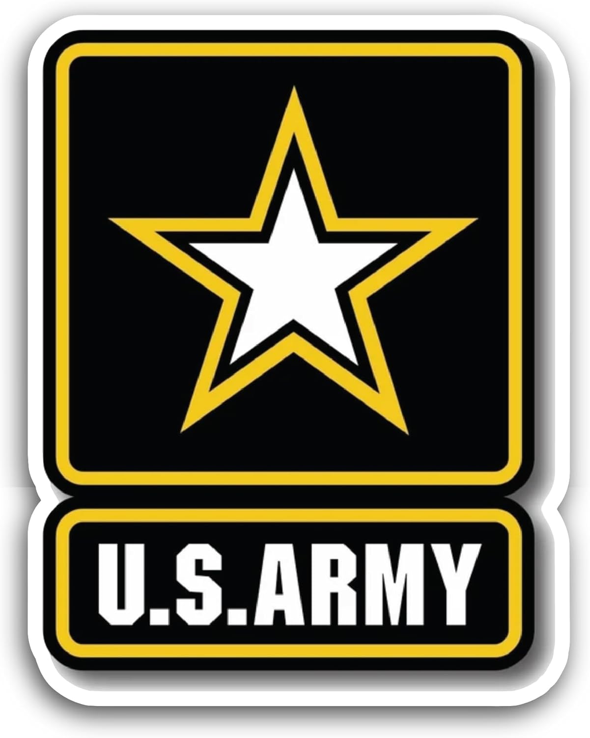 2 (Pieces) 3" and 5" U.S.Army Sticker, Waterproof Vinyl Decals for Many Purpose Like Cars, Trucks, Laptops, Phones, Windows and More