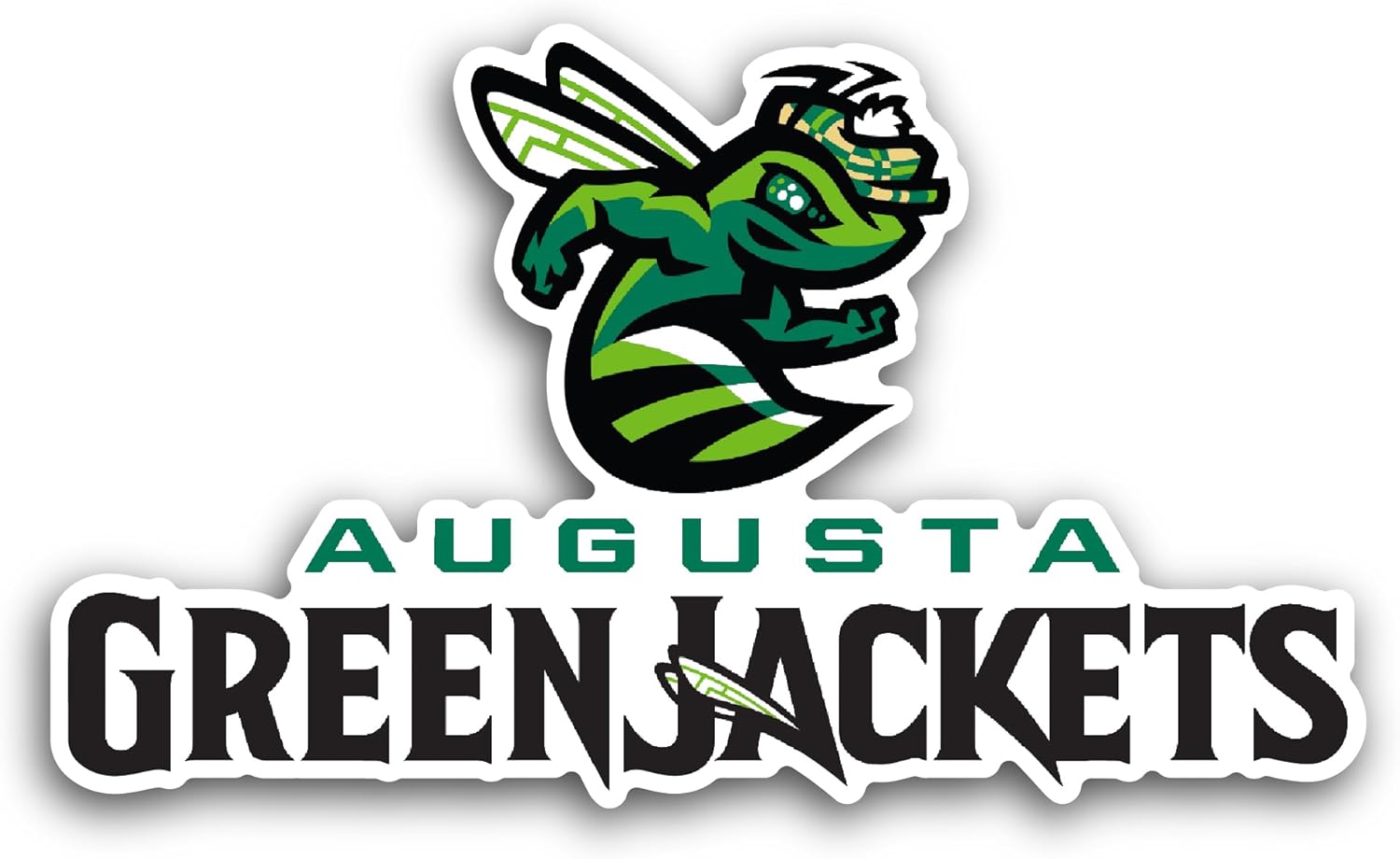 2 (Pieces) 3" and 5" Augusta Gr33nJackets Sticker, Waterproof Vinyl Decals for Many Purpose Like Cars, Trucks, Laptops, Phones, Windows and More