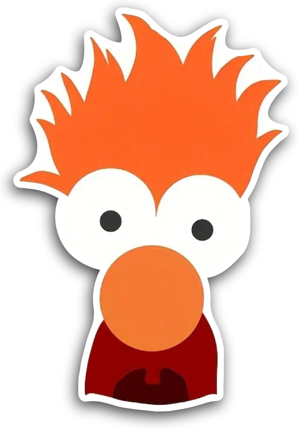 2 (Pieces) 3" and 5" B3aker Muppet Sticker, Waterproof Vinyl Decals for Many Purpose Like Cars, Trucks, Laptops, Phones, Windows and More