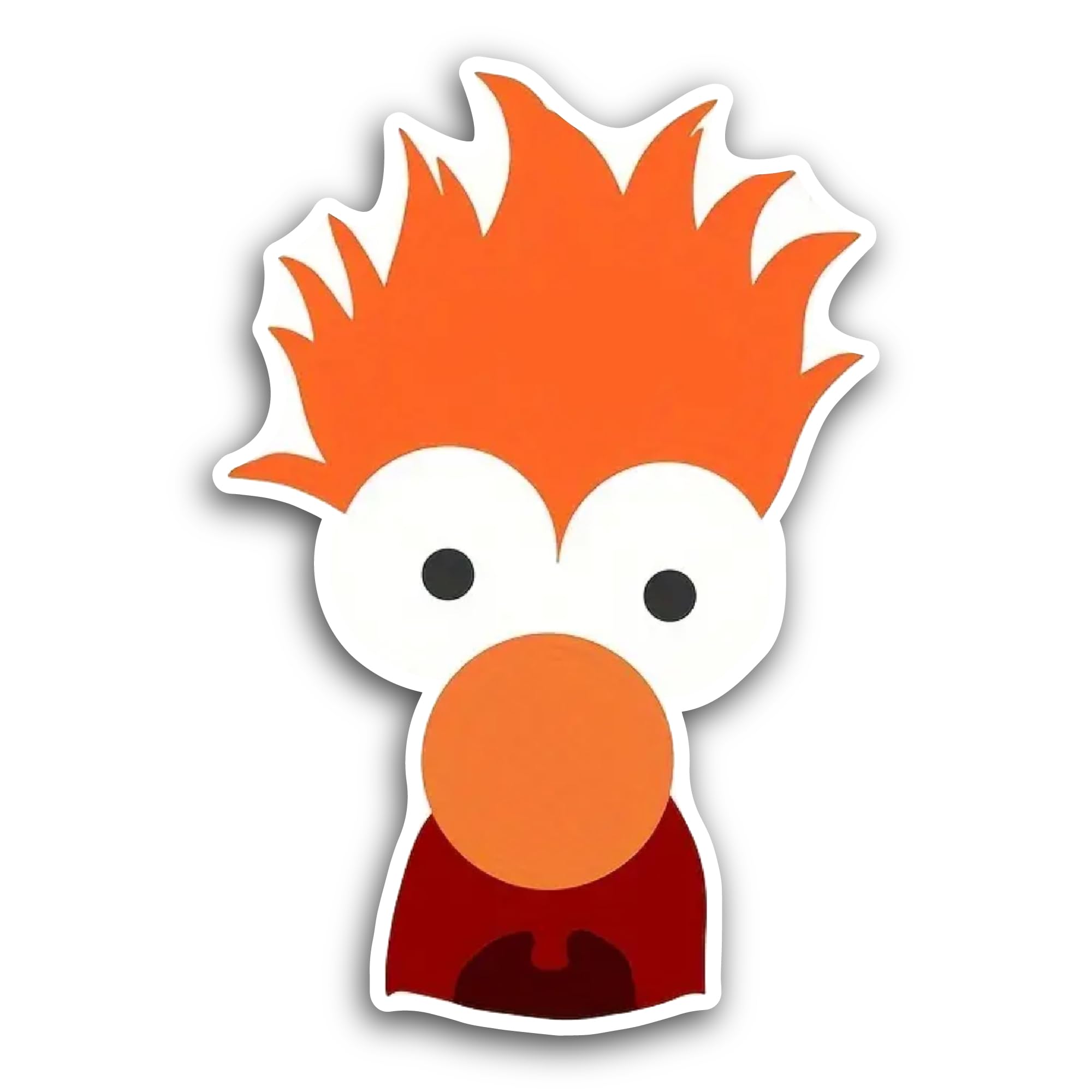 2 (Pieces) 3" and 5" B3aker Muppet Sticker, Waterproof Vinyl Decals for Many Purpose Like Cars, Truc