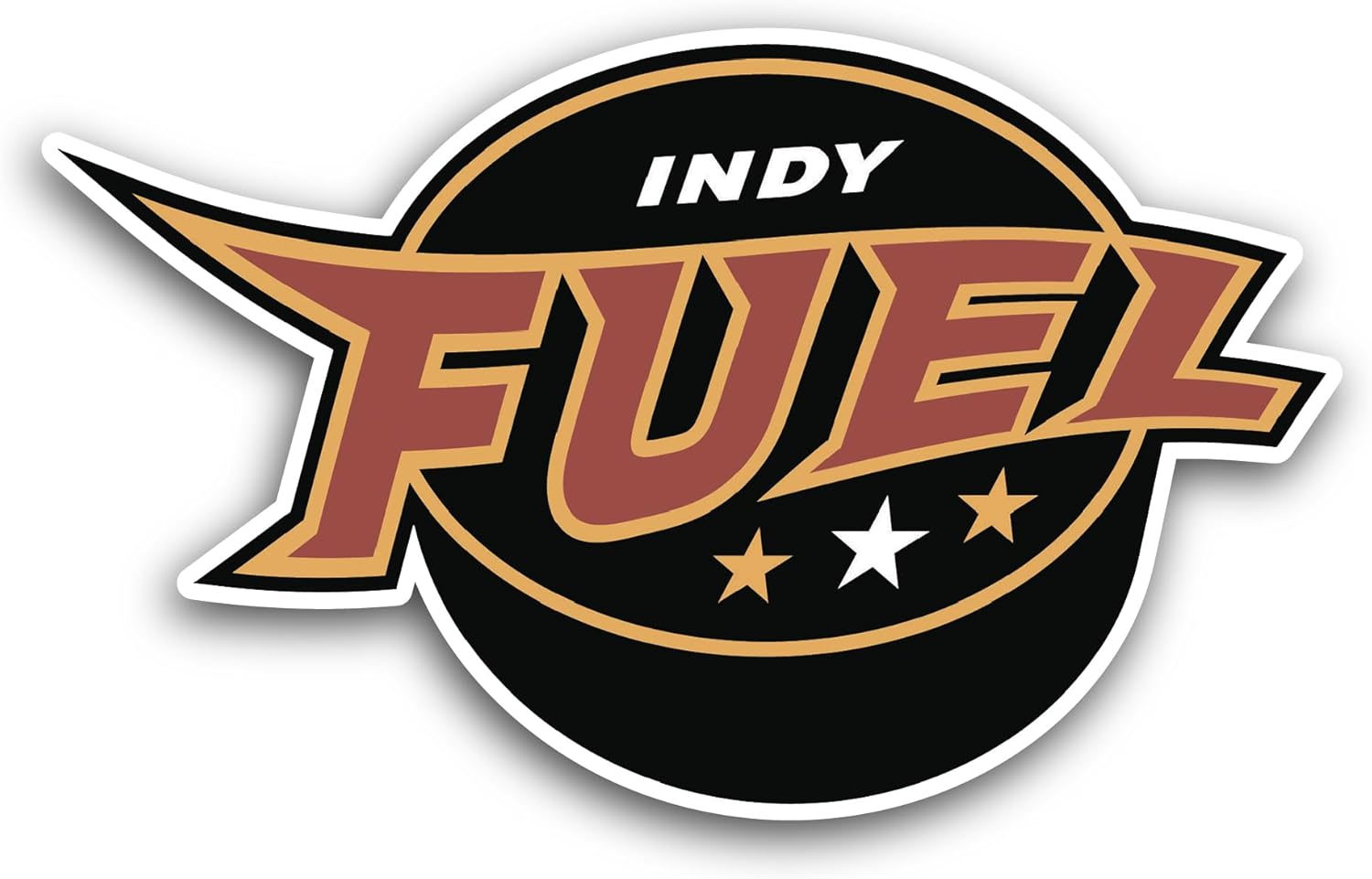 2 (Pieces) 3" and 5" Indy Fu3l Sticker, Waterproof Vinyl Decals for Many Purpose Like Cars, Trucks, Laptops, Phones, Windows and More