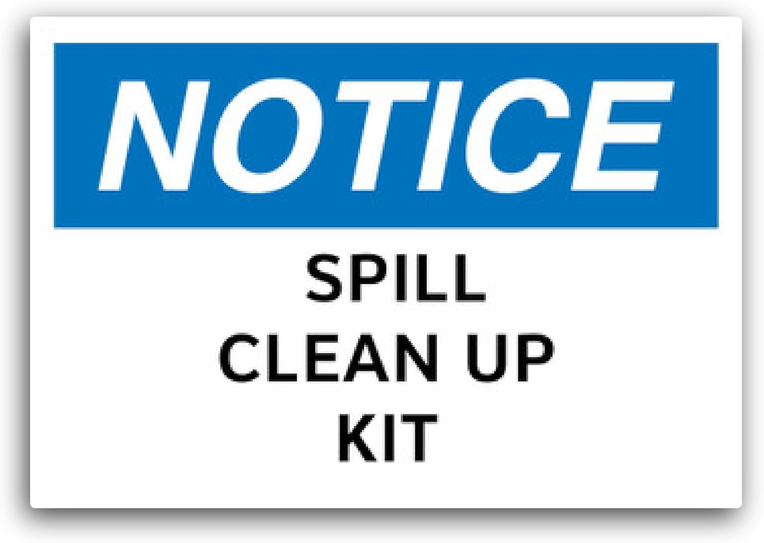 2 (Pieces) 3" and 5" Spill Clean Up Kit Sticker, Waterproof Vinyl Decals for Many Purpose Like Cars, Trucks, Laptops, Phones, Windows and More