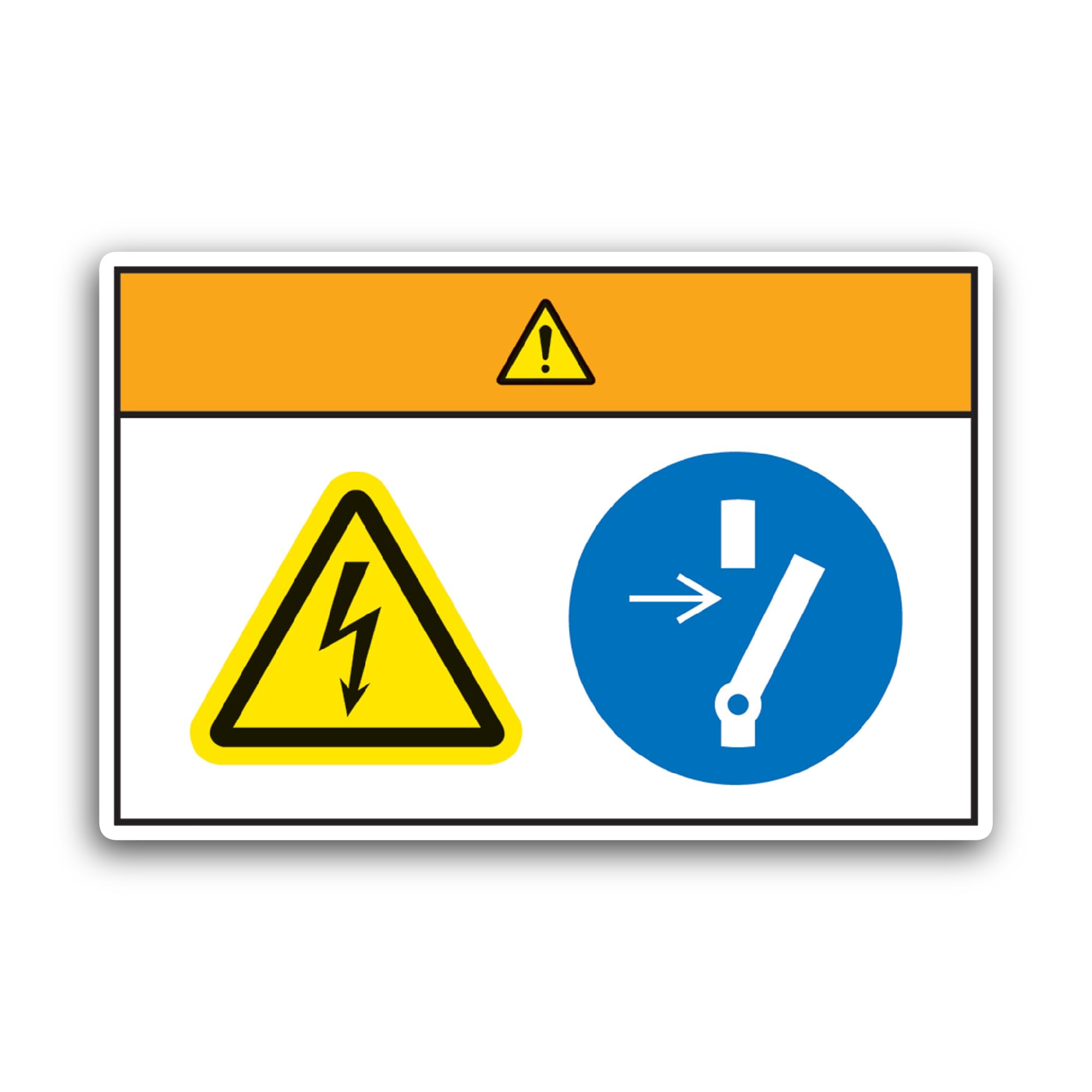 2 (Pieces) 3" and 5" Electrical Warning Lable Sign Sticker, Waterproof Vinyl Decals for Many Purpose
