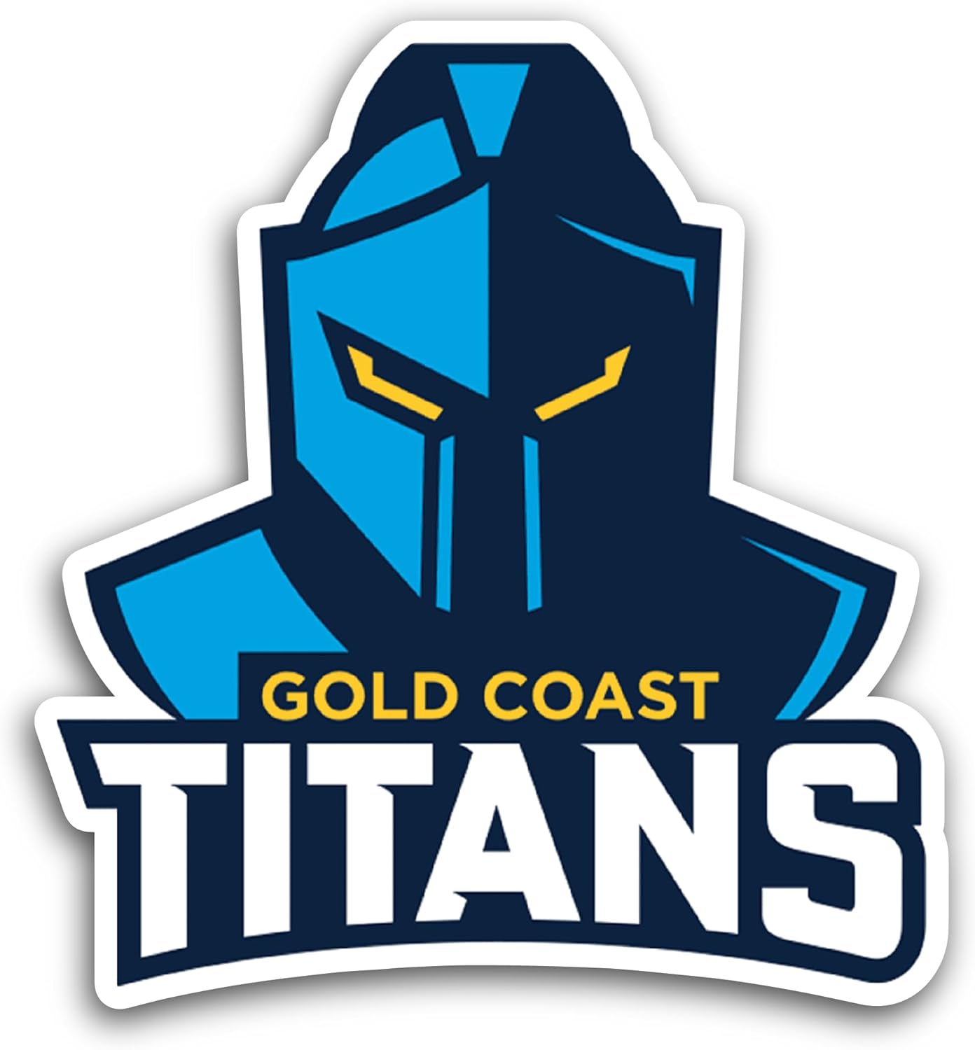 2 (Pieces) 3" and 5" G0ld Coast Titans Sticker, Waterproof Vinyl Decals for Many Purpose Like Cars, Trucks, Laptops, Phones, Windows and More