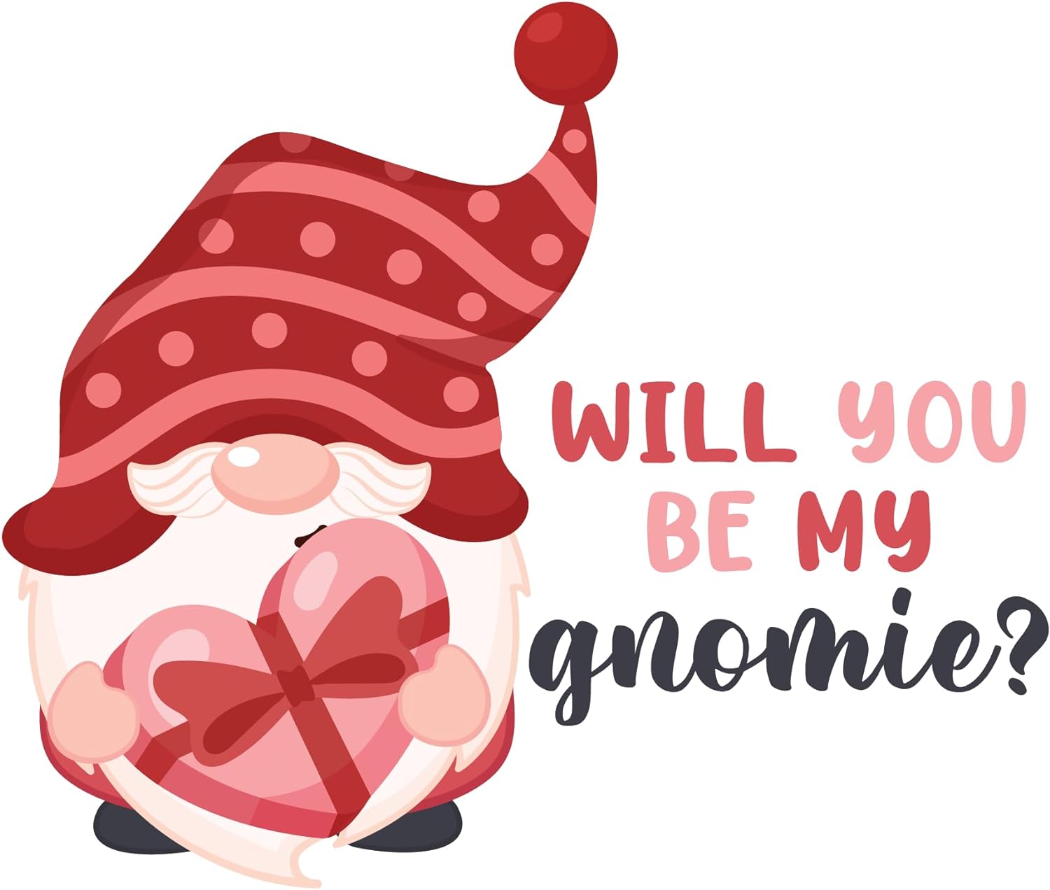 Inspirational Quote Will You Be My Gnome Motivational Sticker Vinyl Decal Motivation Stickers- 5" Vinyl Sticker Waterproof