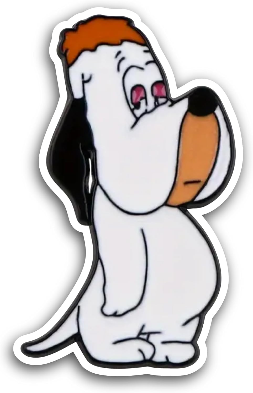 2 (Pieces) 3" and 5" Cute White Dog Sticker, Waterproof Vinyl Decals for Many Purpose Like Cars, Trucks, Laptops, Phones, Windows and More