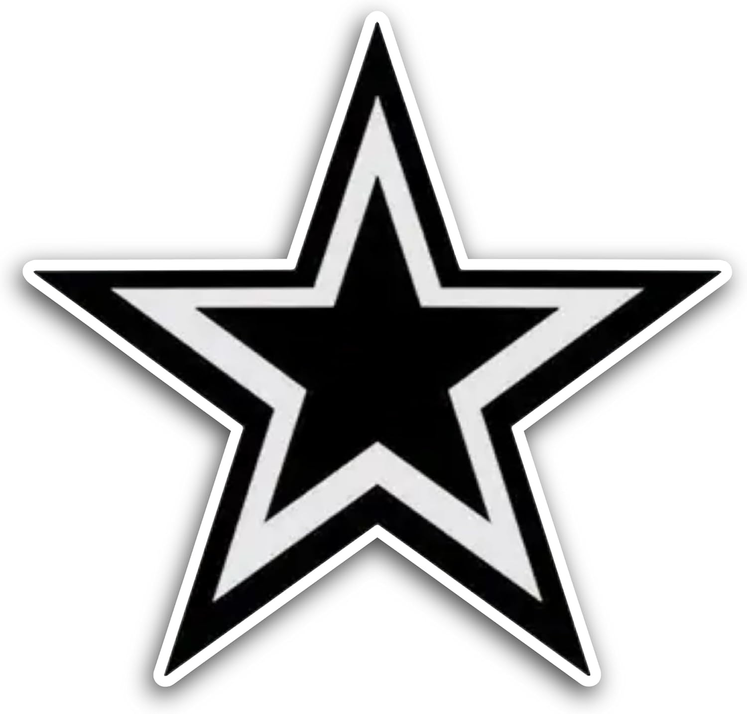 2 (Pieces) 3" and 5" Black Star Sticker, Waterproof Vinyl Decals for Many Purpose Like Cars, Trucks, Laptops, Phones, Windows and More