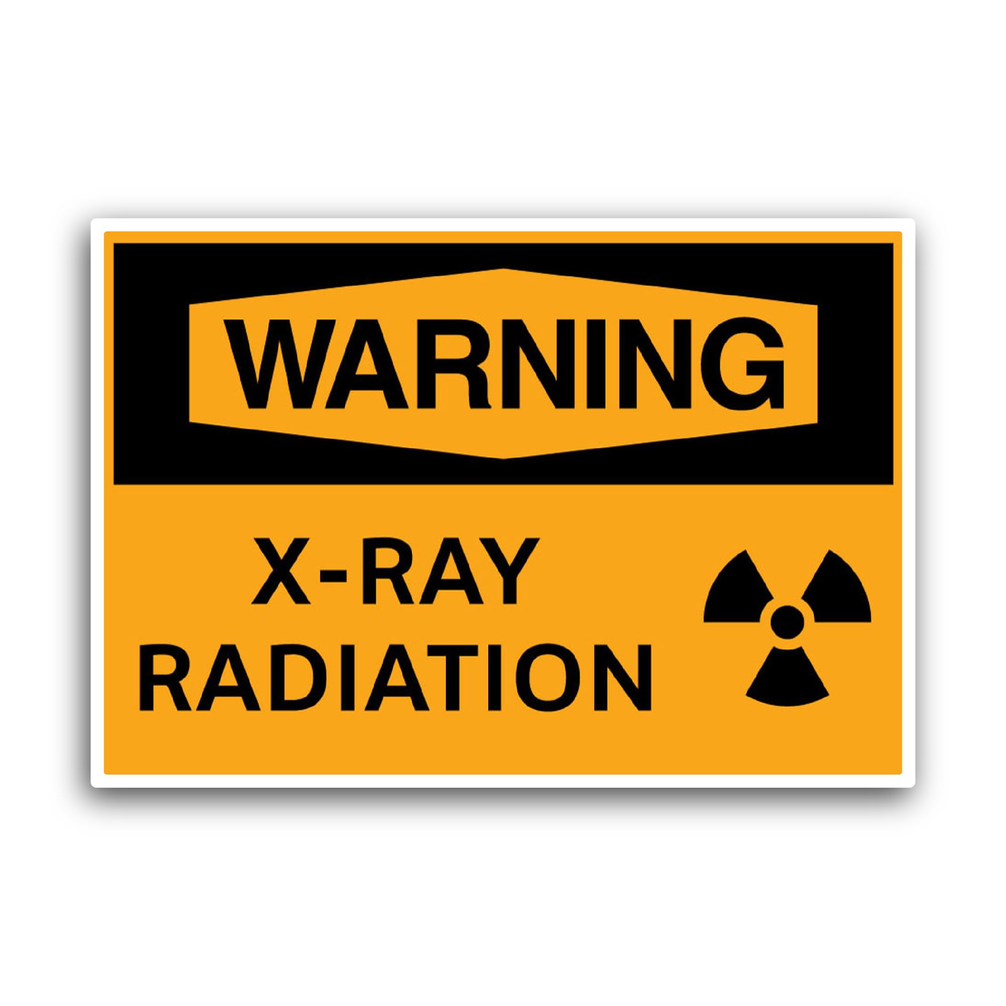 2 (Pieces) 3" and 5" Warning X-Ray Radiation Sign Sticker, Waterproof Vinyl Decals for Many Purpose 