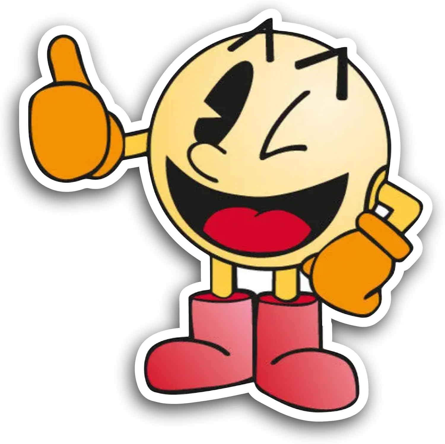 2 (Pieces) 3" and 5" Smiley Face Thumbs Up Sticker, Waterproof Vinyl Decals for Many Purpose Like Cars, Trucks, Laptops, Phones, Windows and More