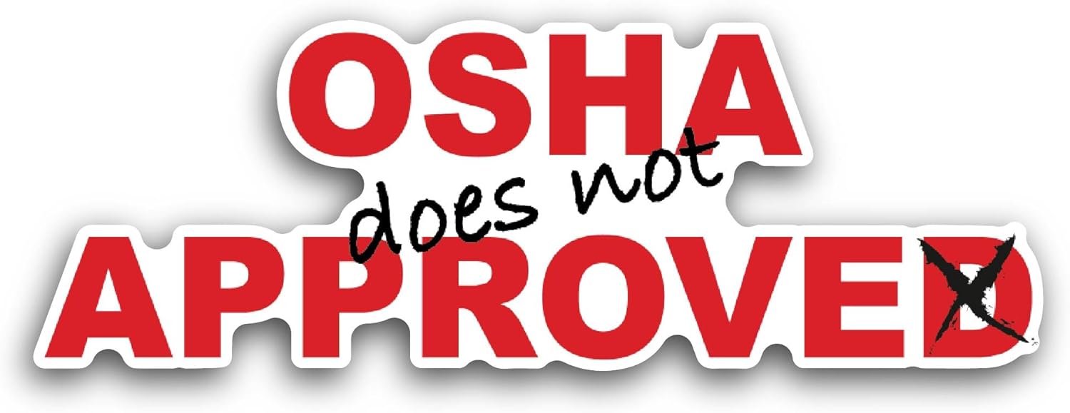 2 (Pieces) 3" and 5" OSHA Sticker, Waterproof Vinyl Decals for Many Purpose Like Cars, Trucks, Laptops, Phones, Windows and More