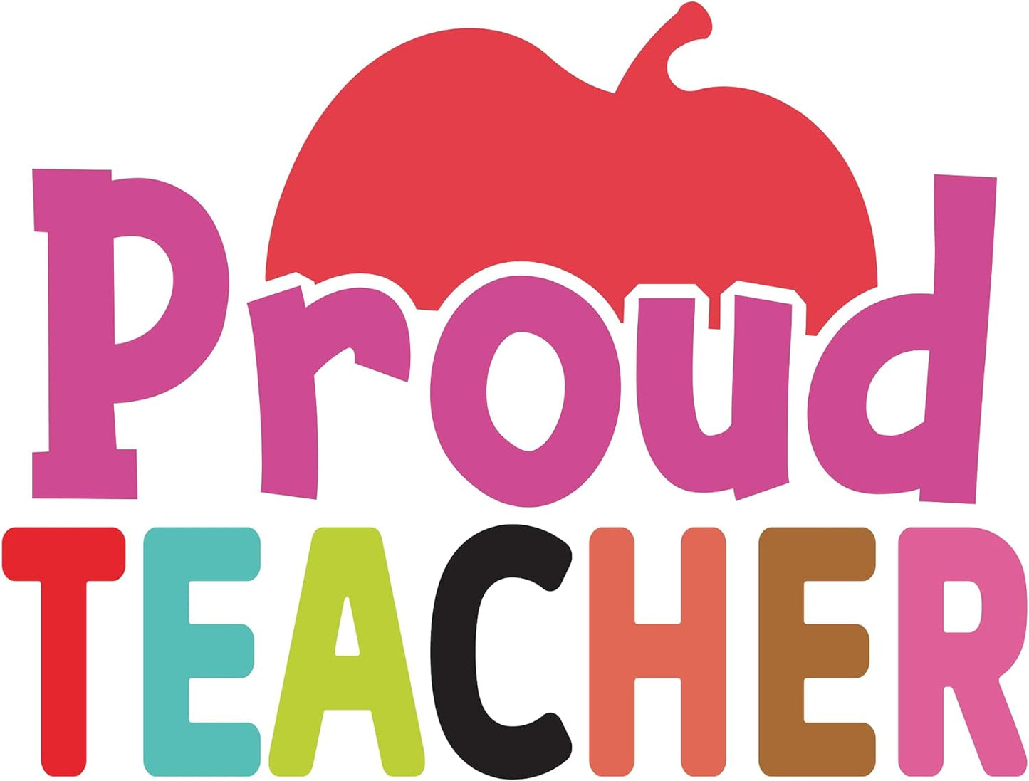 Inspirational Quote "Proud Teacher" Motivational Sticker Vinyl Decal Motivation Stickers- 5" Vinyl Sticker Waterproof